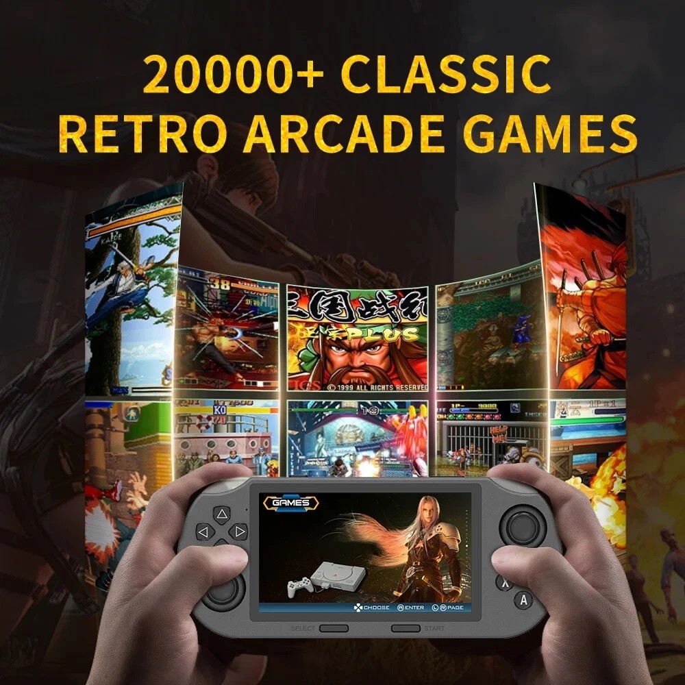 SF3000 Handheld Retro Game Console, IPS Video Game Console, Built-in 20000 Games