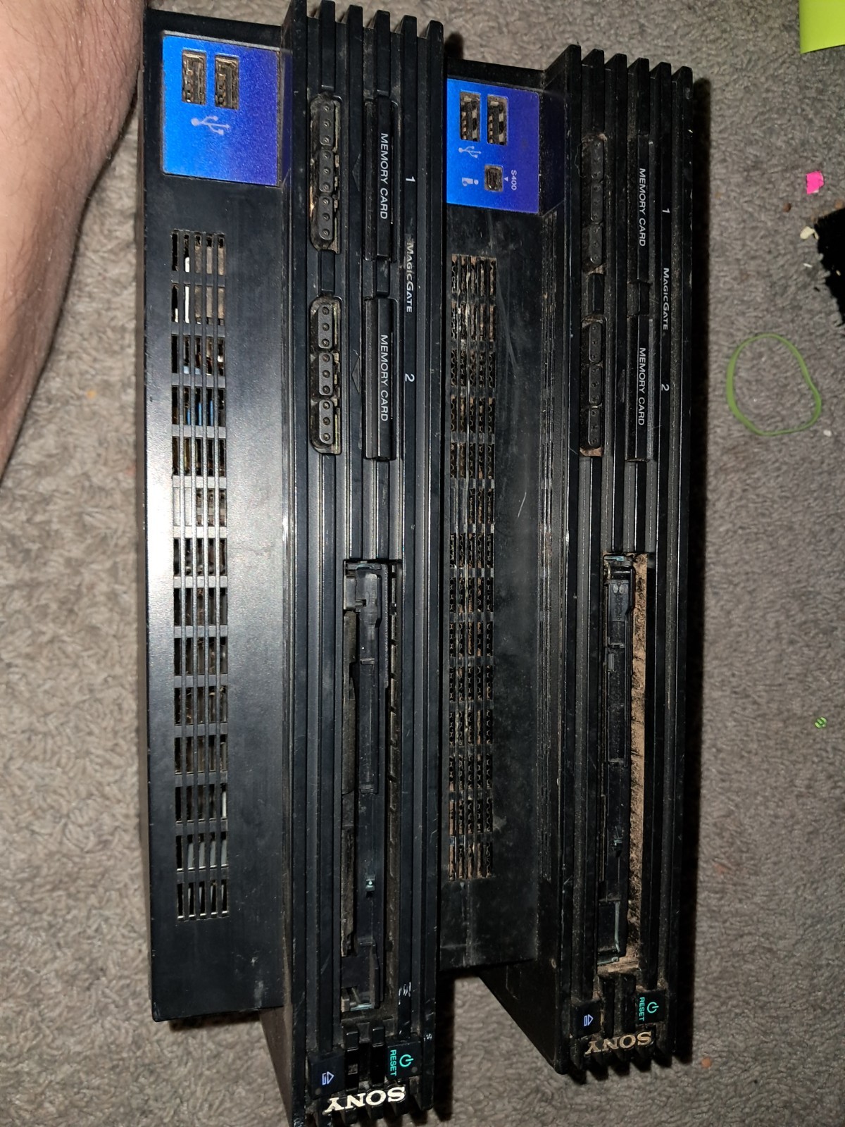 2x – Sony PlayStation PS2 Fat Model CONSOLES ONLY For Parts Or Repair