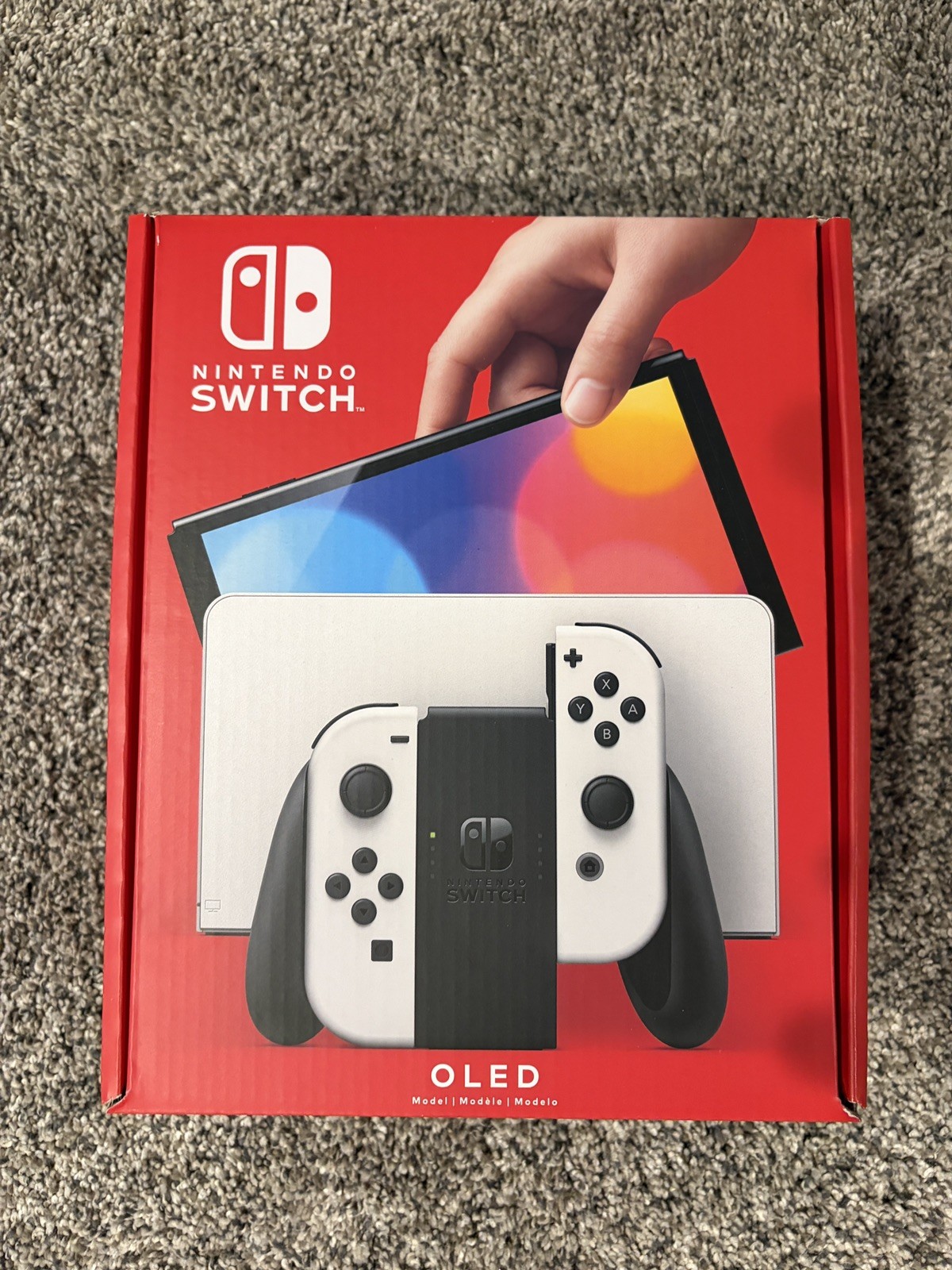 Nintendo Switch OLED Handheld Console – 64GB – White With 128GB microSD and case