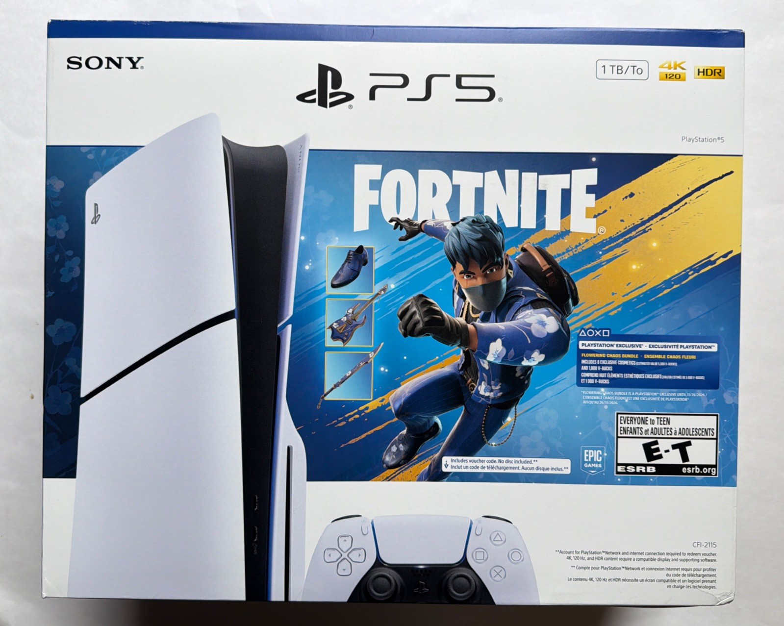 Sony PlayStation 5 Console 1TB Fortnite Flowering Chaos Bundle NEW SEALED BOX