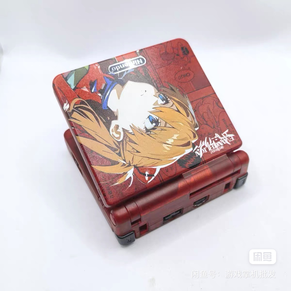 Nintendo Gameboy Advanced SP IPS Clear Red Mecha Girl Custom Adjust Brightness
