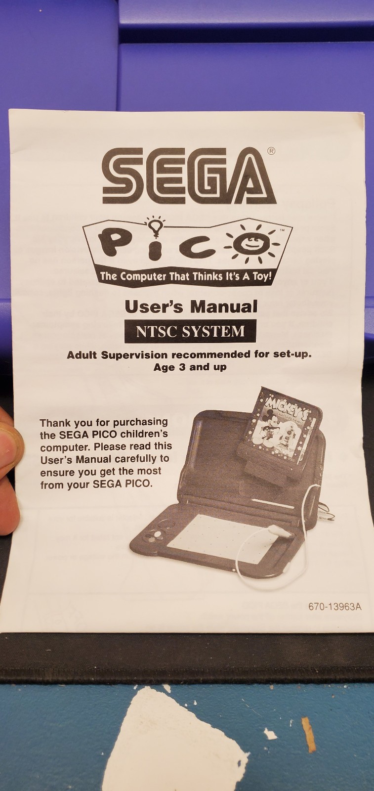 Sega Pico MK49325 Kids Learning Console system with 3 Games