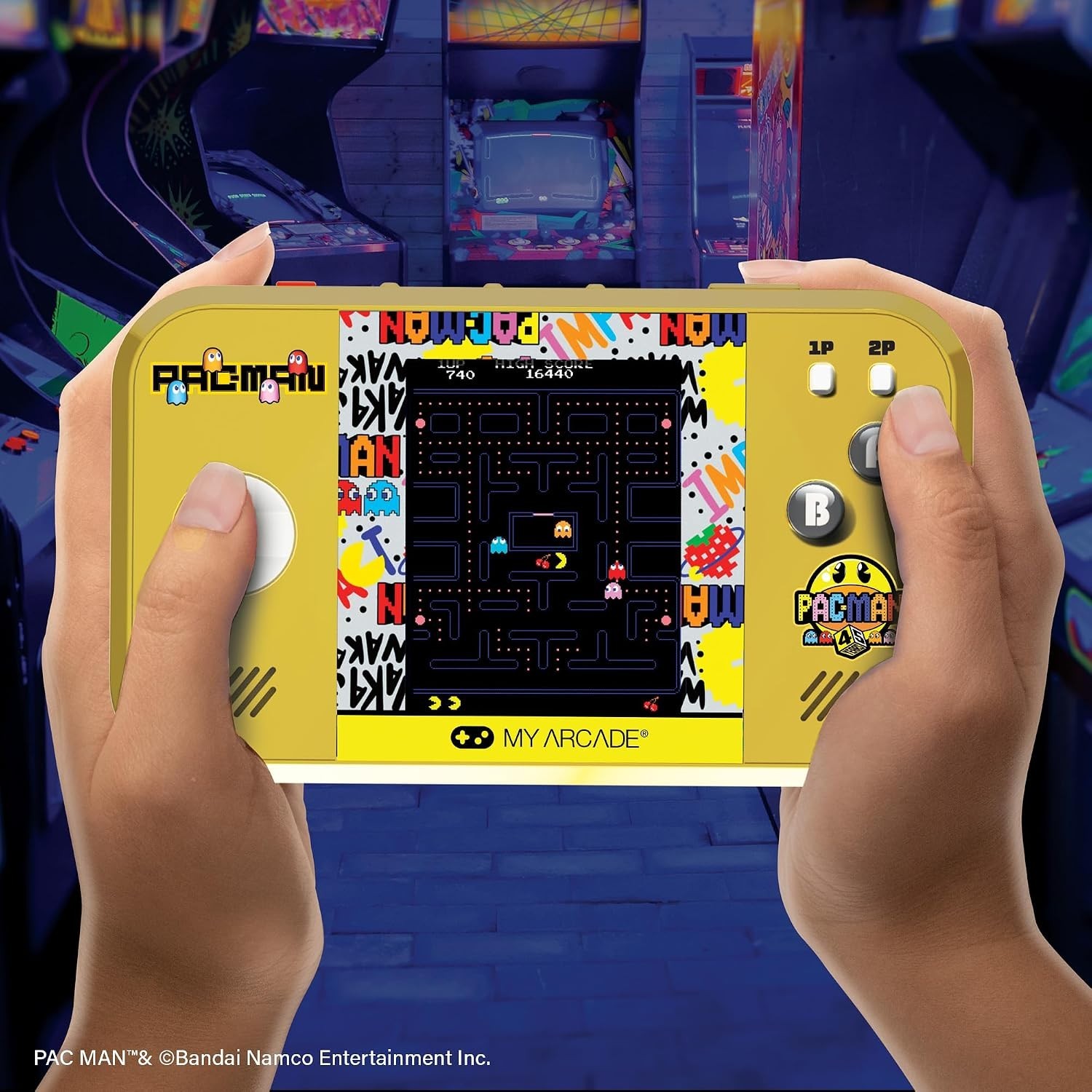 Iconic Pac-Man Pocket Player Max: 4 Games, LCD Display & Ultimate Portability