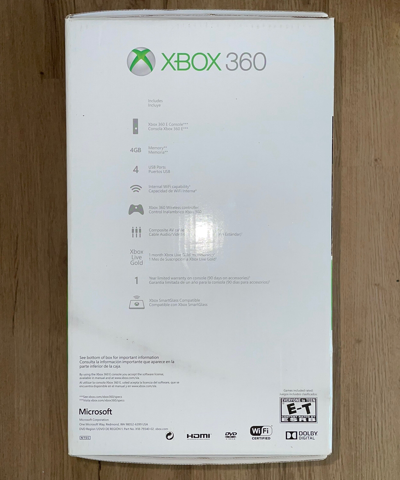 RARE! NEW!! Microsoft Xbox 360 E 4 GB Black Mod 1538 Factory Sealed Console