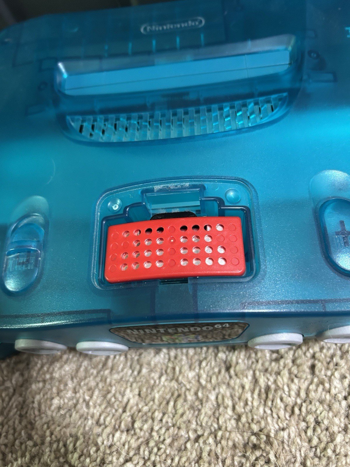 Region Free Nintendo 64 Blue Console w/ 2 Controllers, Expansion Pack ,and Game
