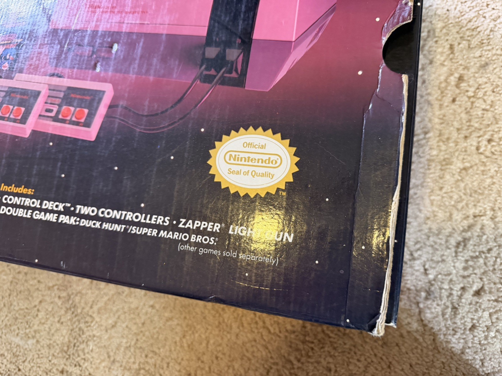 Original Nintendo NES Action Set CIB Complete Orange Zapper Manuals Super Mario