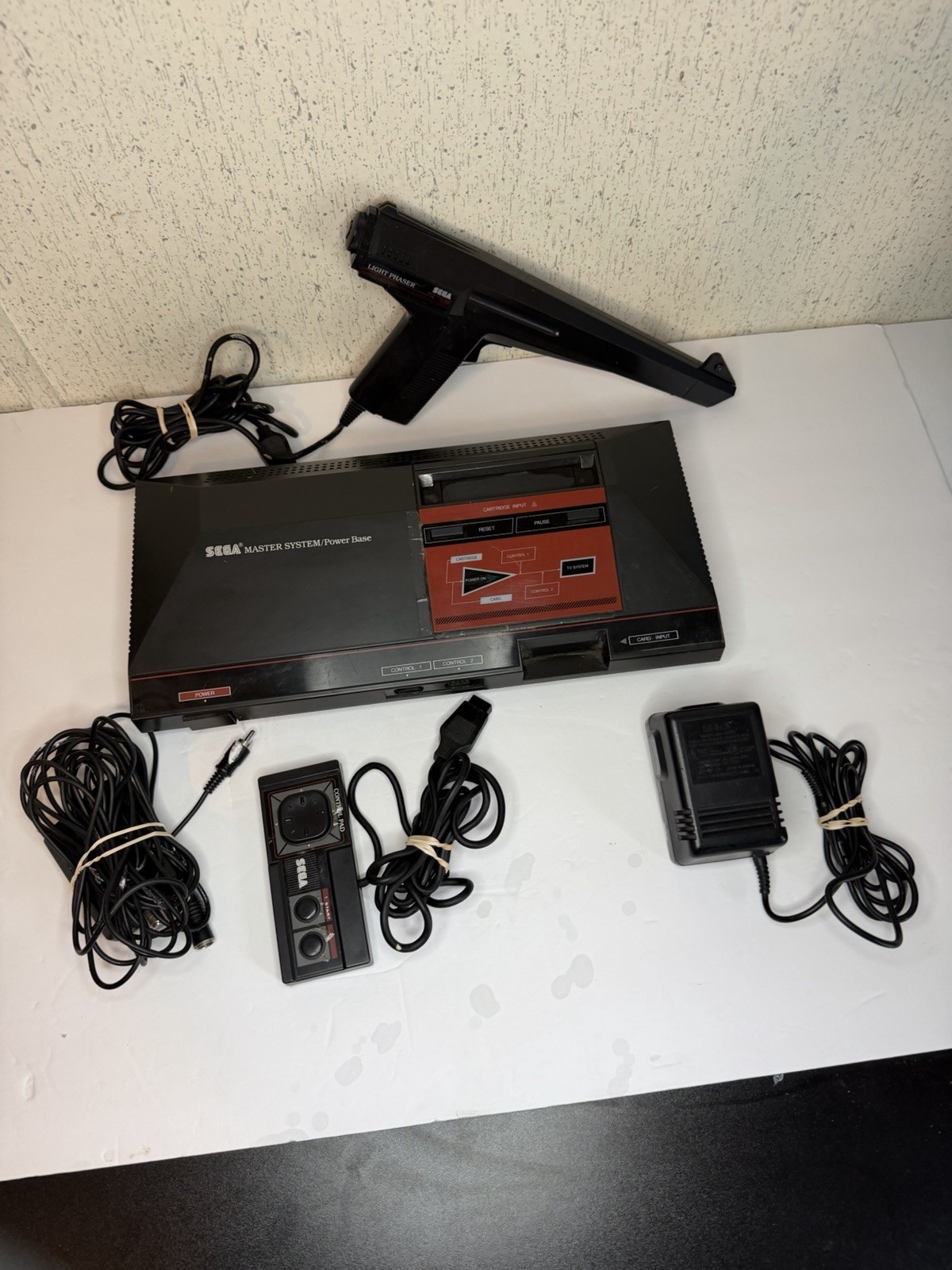 Sega Master System Model 3010 -Black Console – Cleaned & Tested 1 Controller