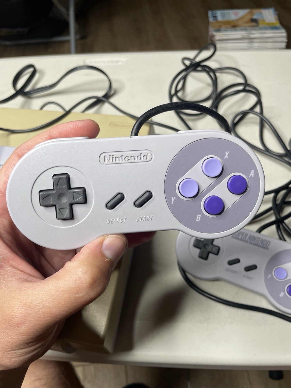 Super Nintendo SNES Console Bundle – Tested – Two Controllers