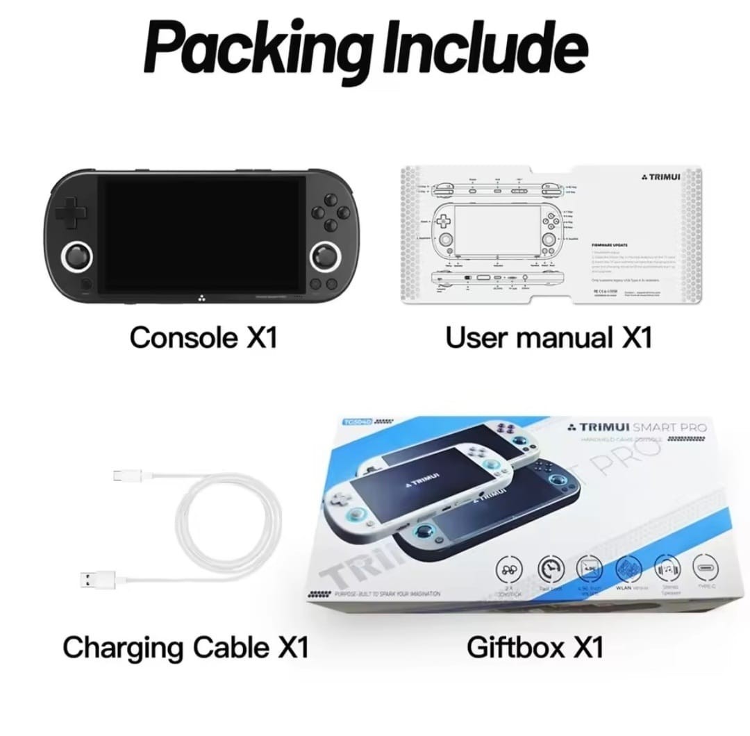 Trimui Smart Pro 4.96″ IPS Retro Linux Handheld Game Console 64G Wi-Fi RGB