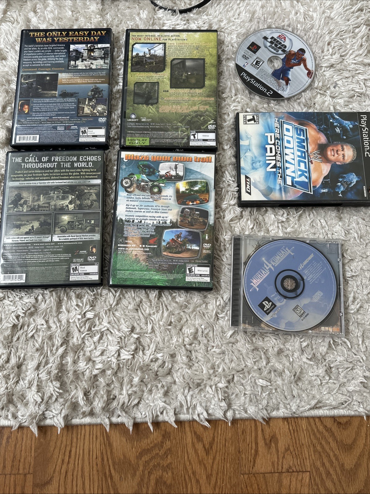 Sony PlayStation 2 PS2 Slim Console Bundle with Games, Mem, Mortal Kombat 4 Ps1