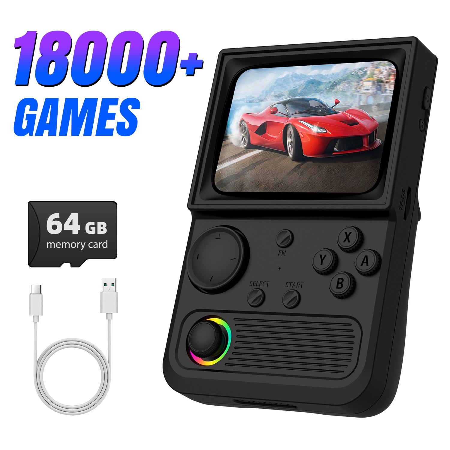 Retro TV Handheld Game Console 3.5” IPS Screen 22000