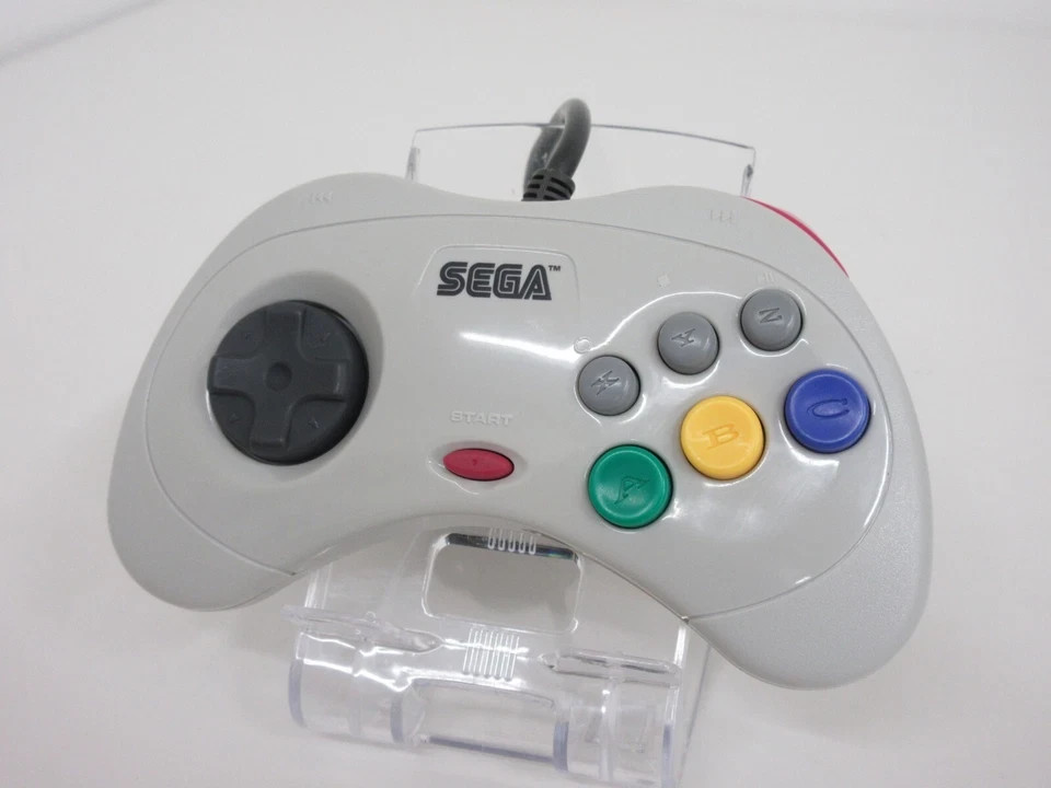 SEGA Sega Saturn console Controller Cable set White HST-3220 Japan SS TESTED