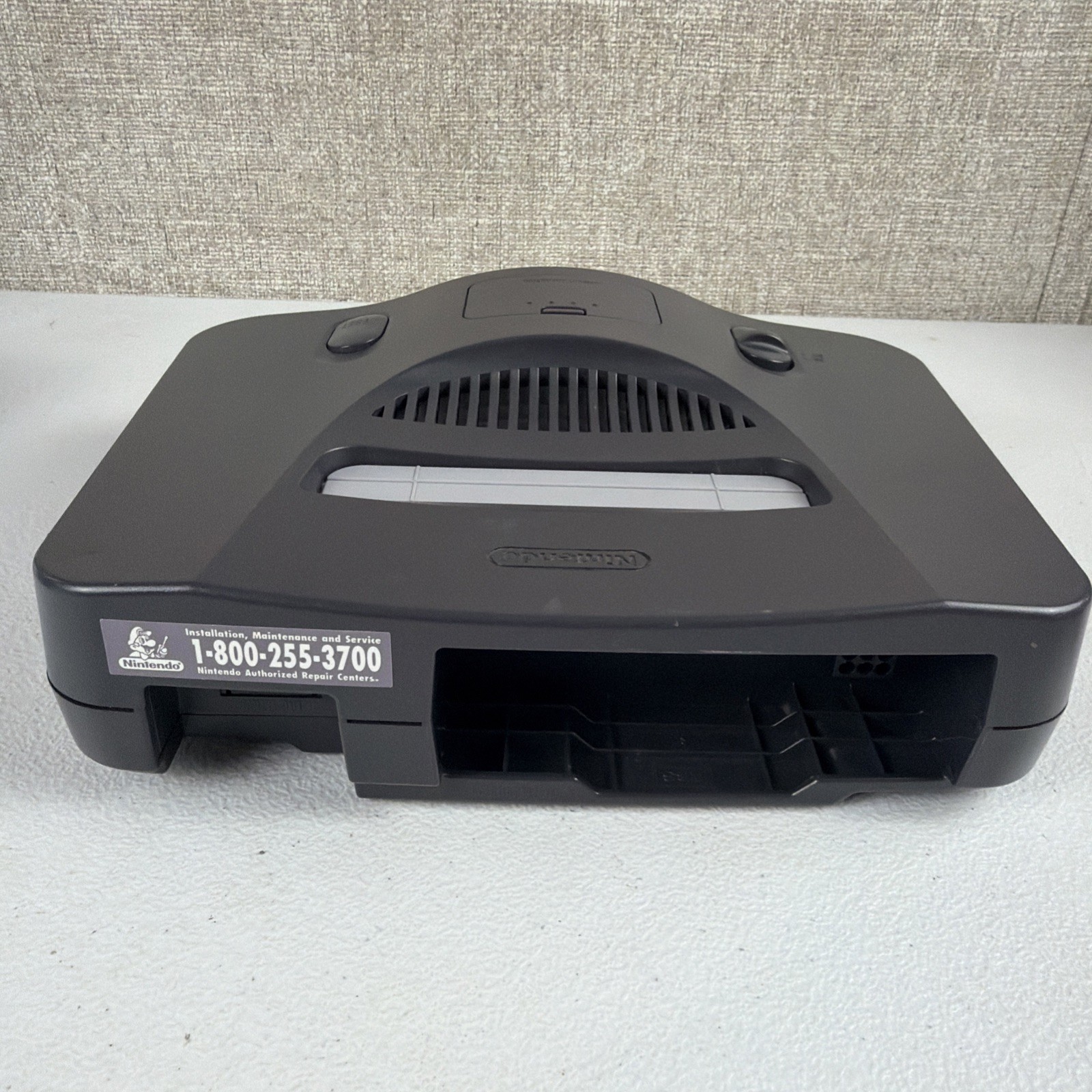 Nintendo 64 Console ONLY – NUS-001 (USA) – Charcoal Tested Working W/ Jumper Pak