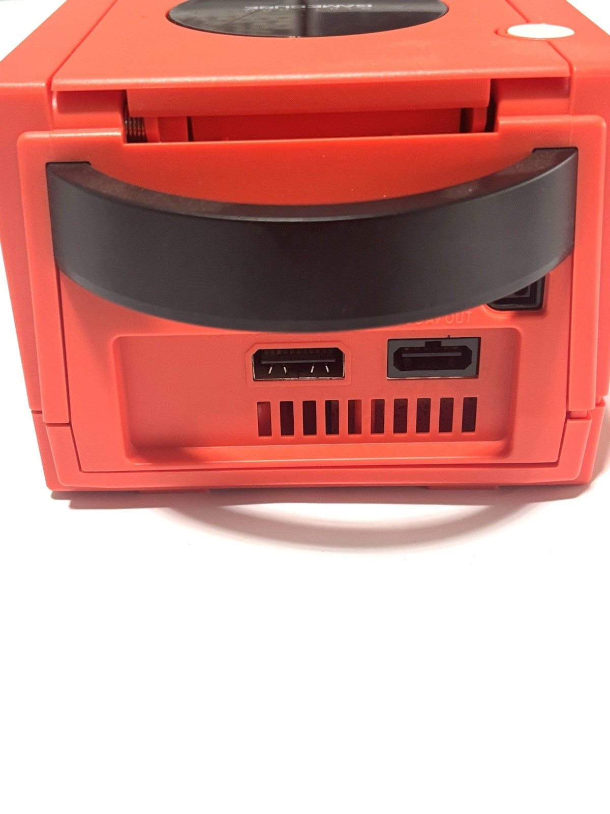 Nintendo GameCube Console Red&Black Custom Console + Controller + Wires Bundle
