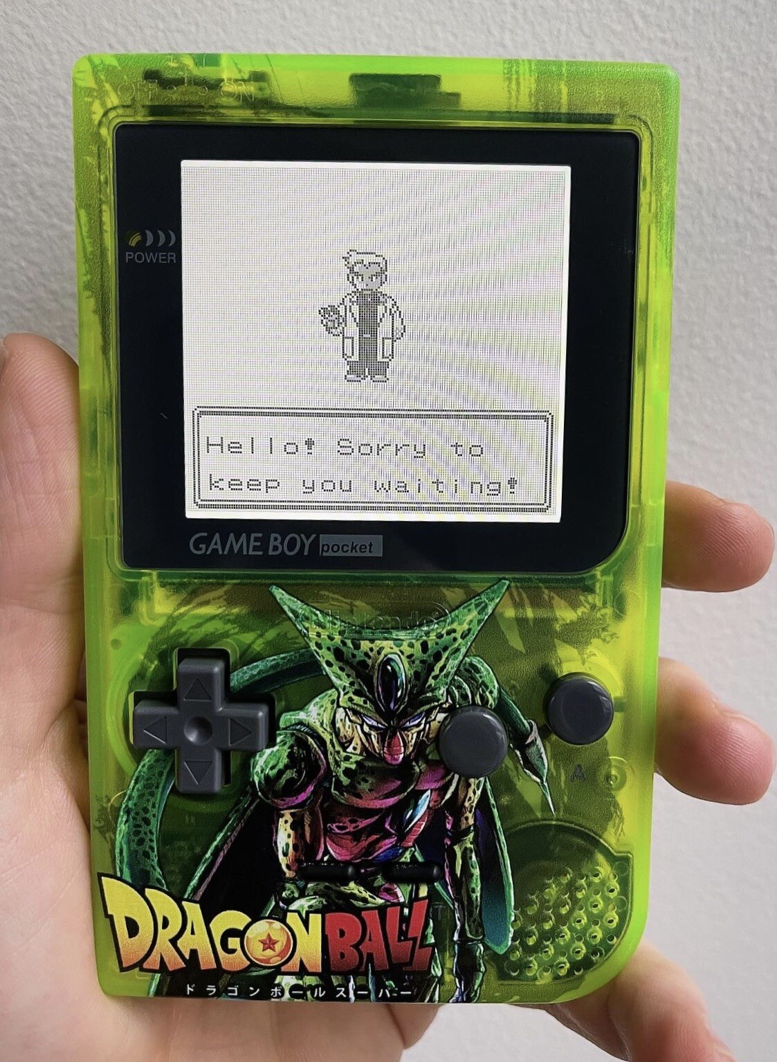 Gameboy Pocket USB-C Charging Battery Backlit IPS Screen Custom DBZ Cell Shell