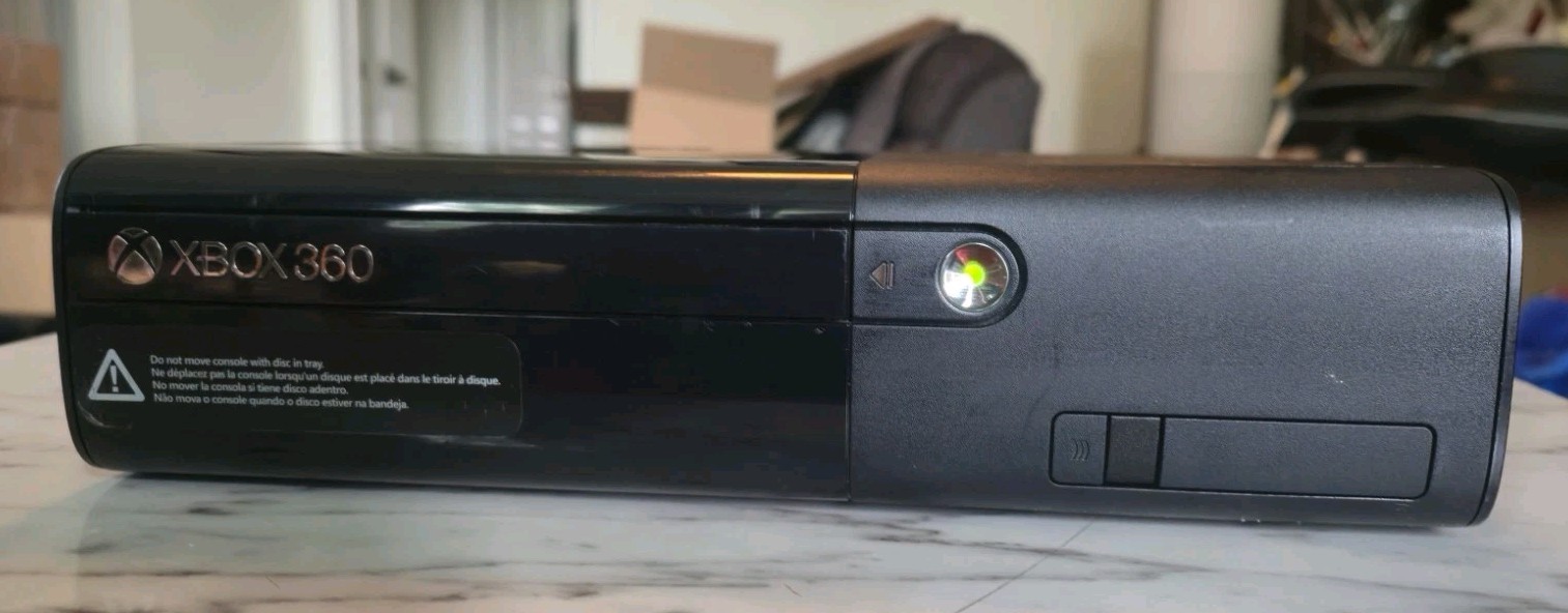 Microsoft Xbox 360 E Game Console Only Model 1538 Black w/ 250GB HDD Tested