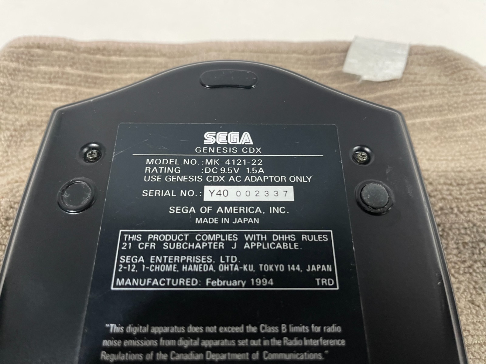 Sega Genesis CDX CD Console Multimedia Rom Power / AV Tested & Working