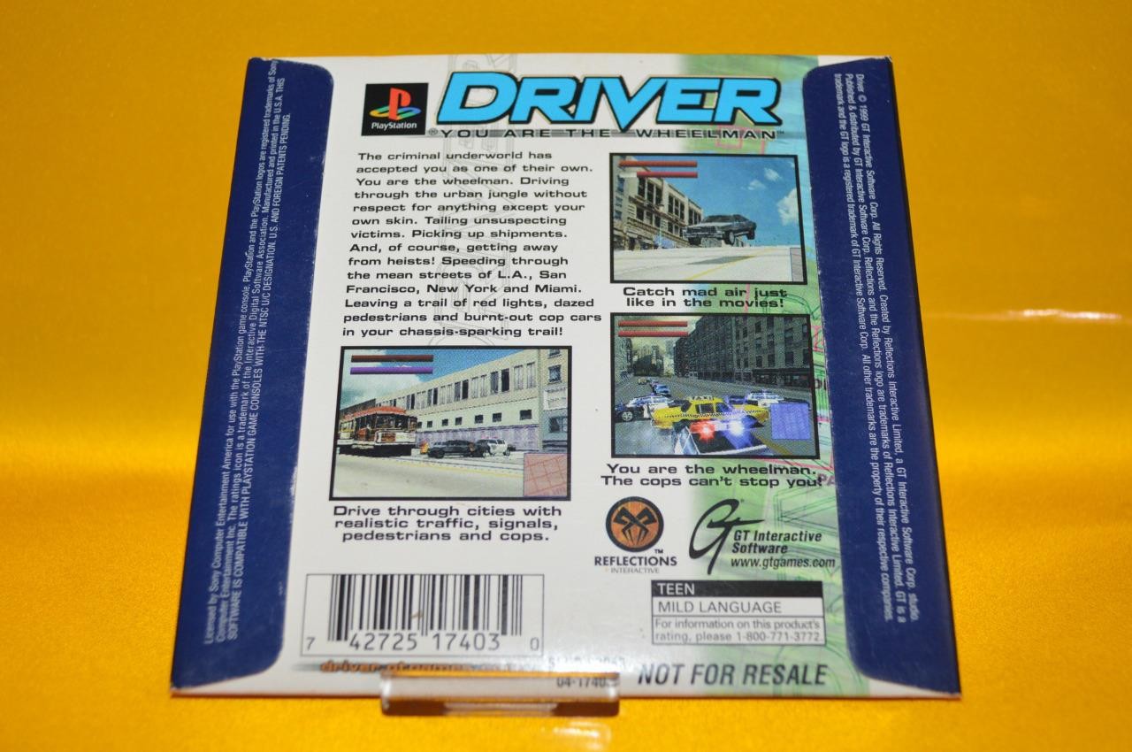 Driver ~ Rare Demo Disk PS1 ~ 1999 ( Playstation ) Case, Disks & Never Used !