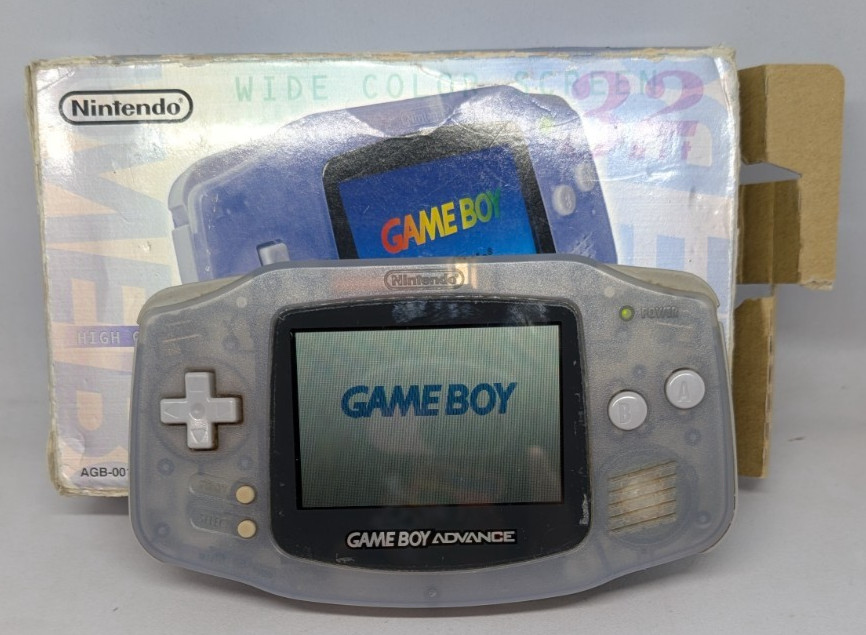 Nintendo GameBoy Advance Milky Blue Console With Box Japan Tested
