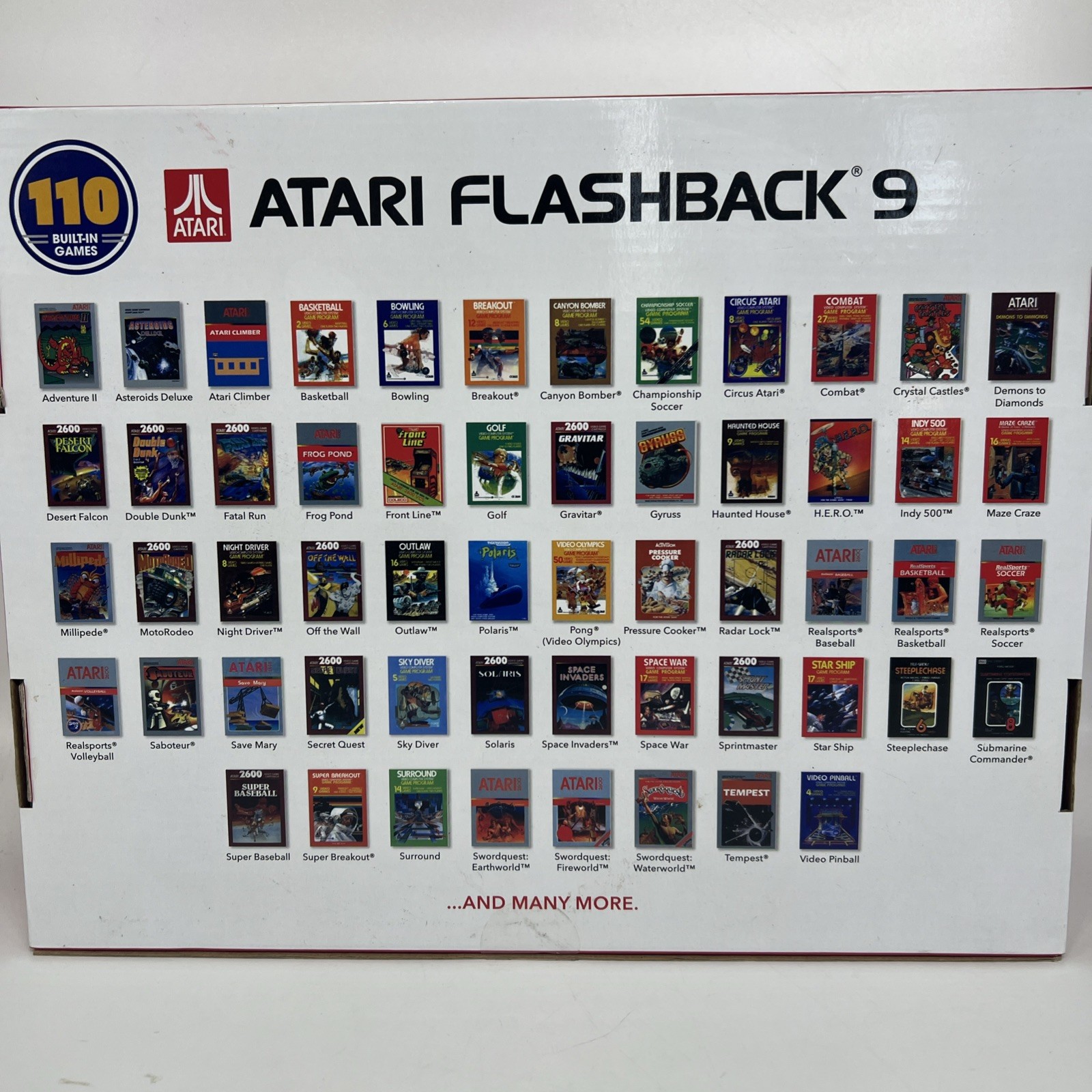 Atari Flashback 9 HDMI Retro Console 110 Games 2 controllers Open Box
