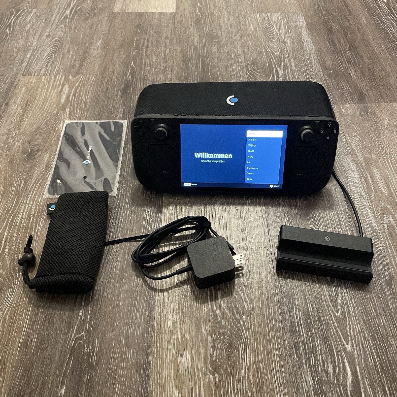 Valve Steam Deck LCD 512GB Handheld System -w/Case, Charger, Dock – 100% BATTERY