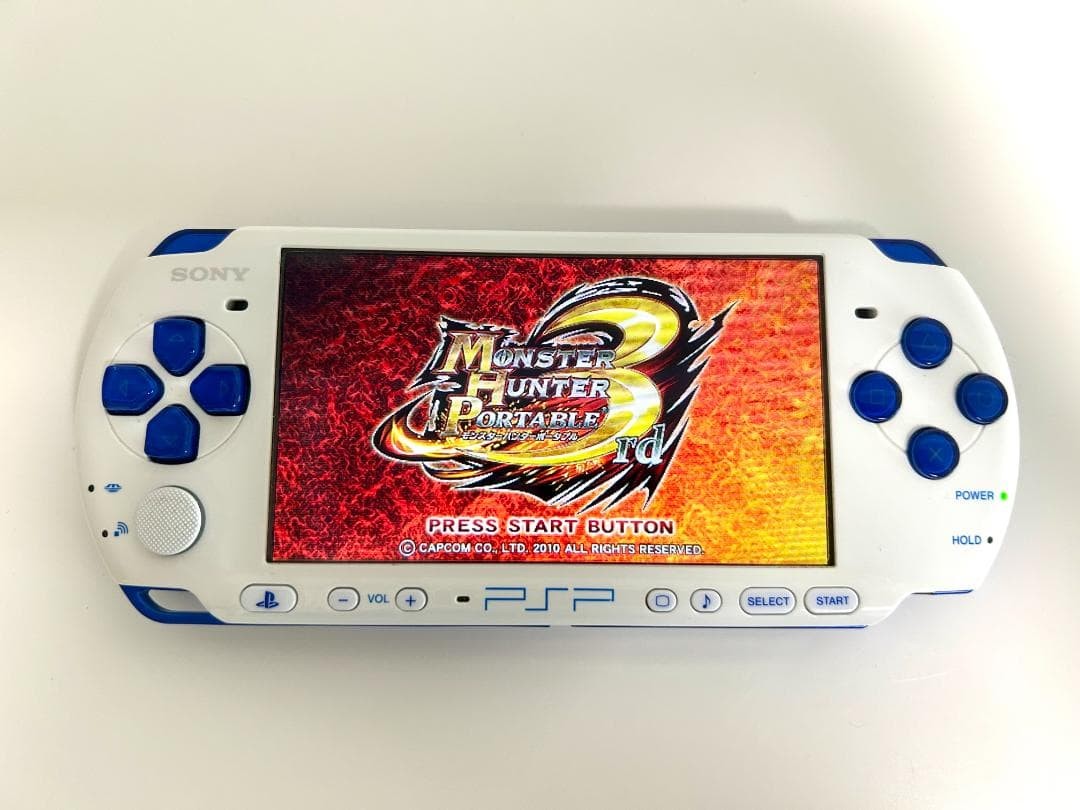 PSP Operation Confirmed Limited Edition Psp3000 White Blue Monster Hunter Japan