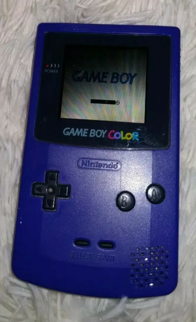 Nintendo Game Boy Color Grape Handheld System Broken For Parts