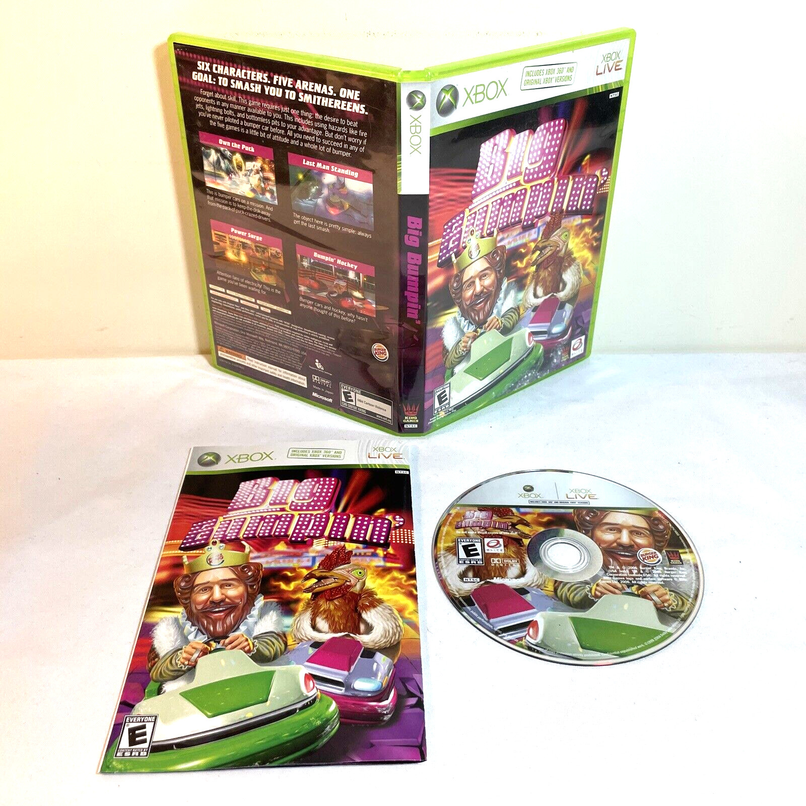 XBOX 360 ARCADE CONSOLE w/ Box, Hookups +12 Games – Tested Works *READ*