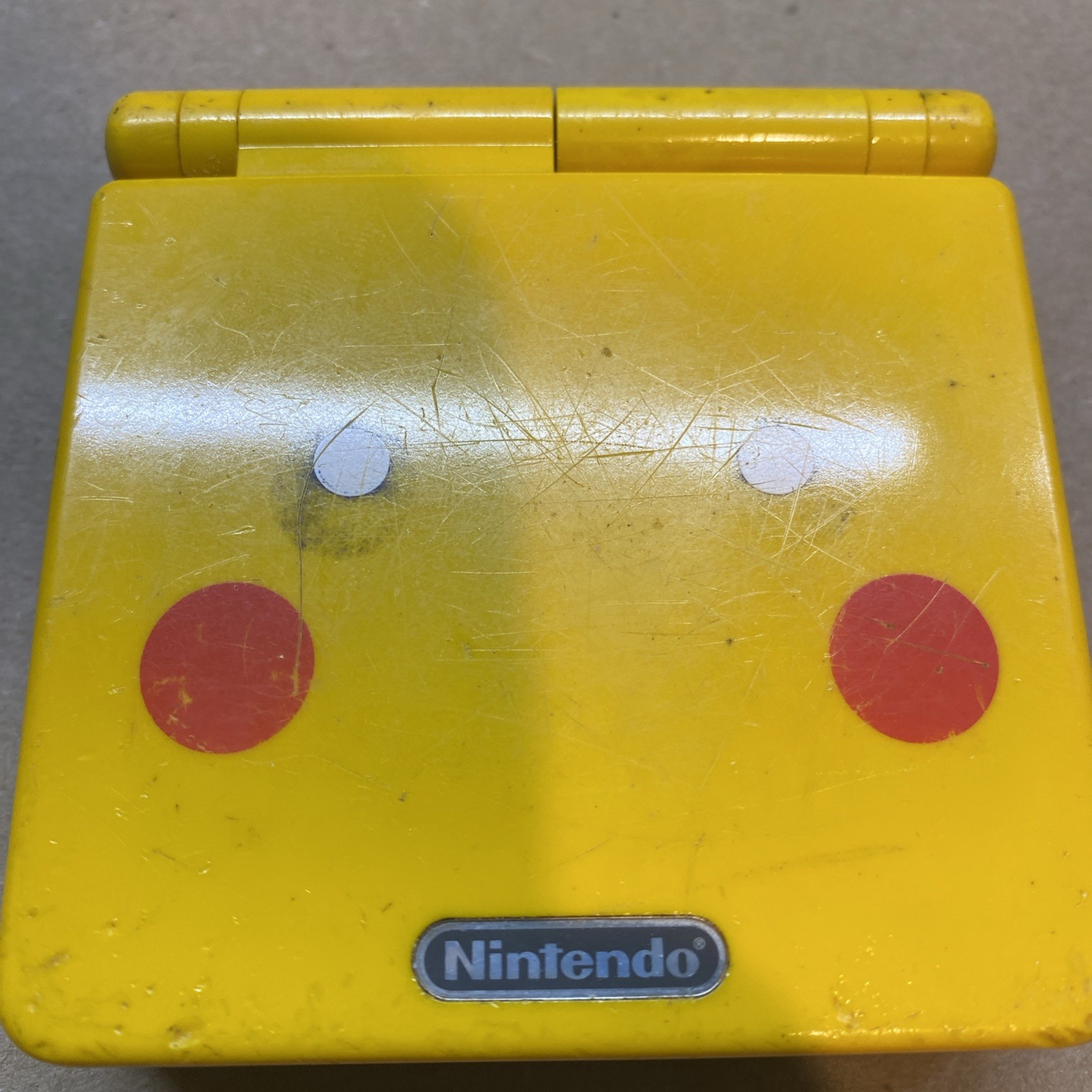 Pikachu Edition Nintendo GameBoy Advance SP Handheld Tested Working Authentic !!