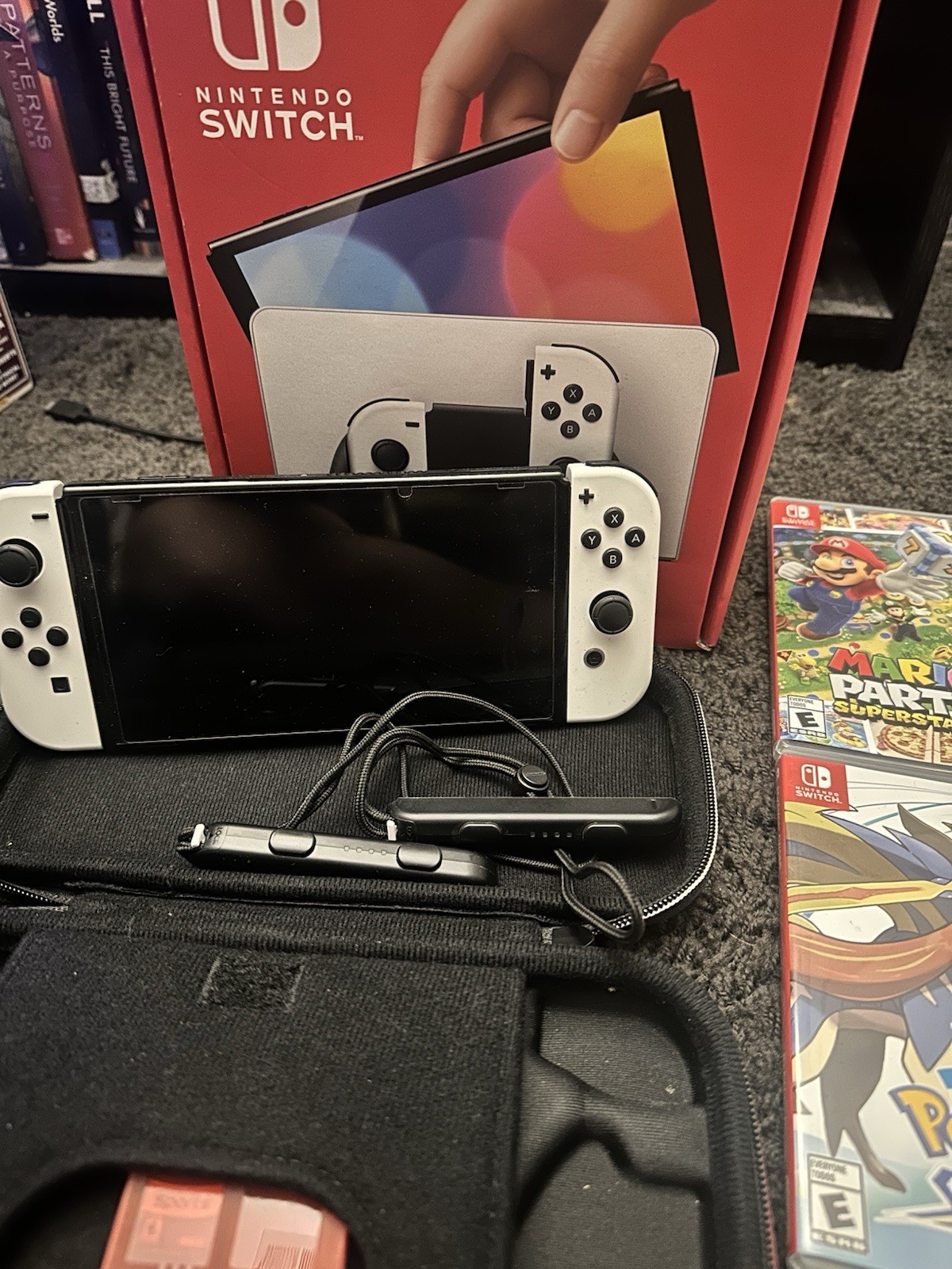 Nintendo Switch oled White Console with games