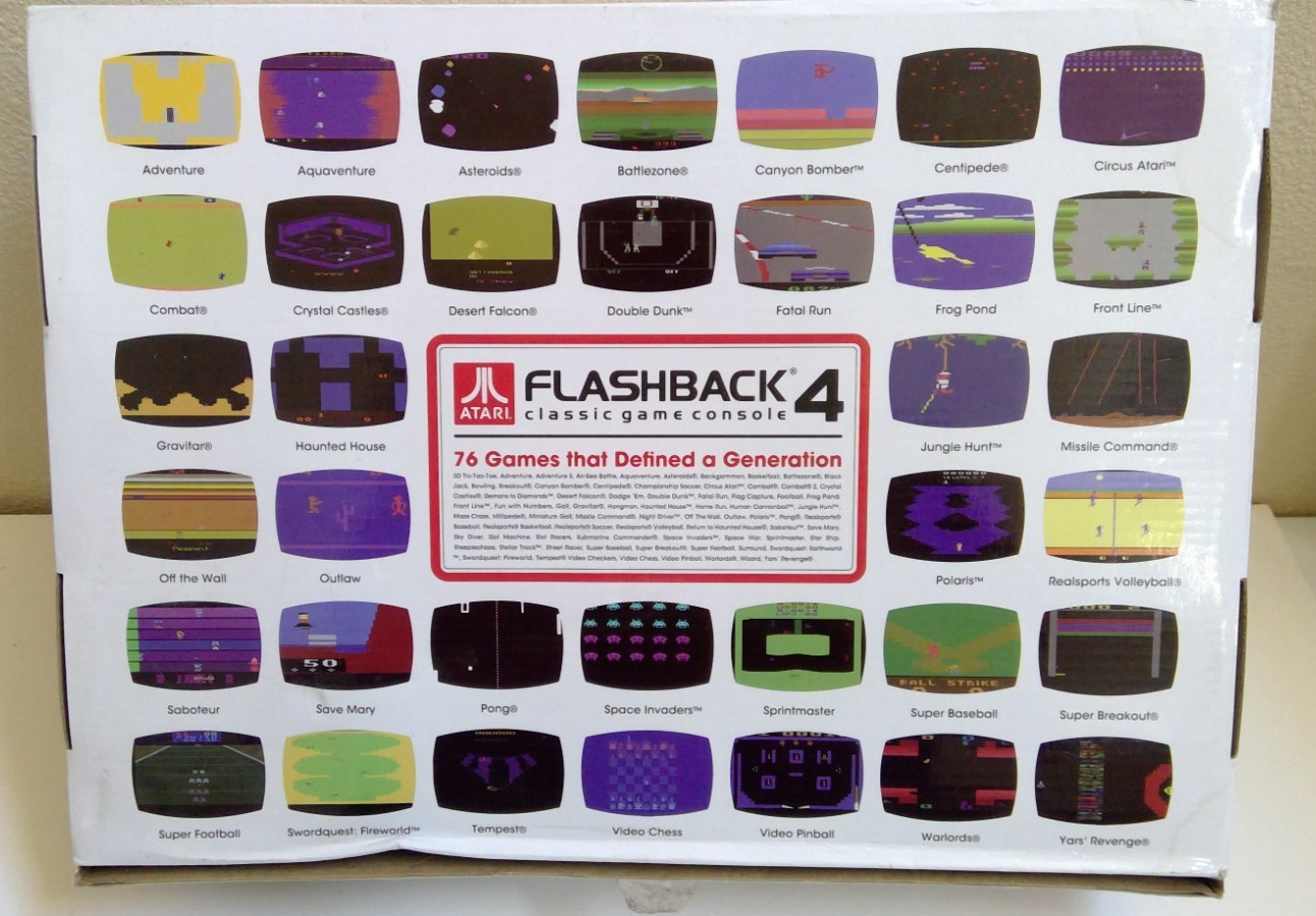 Atari Flashback 4 Classic Game Console 40th Anniversary New 75 Games w/ Box