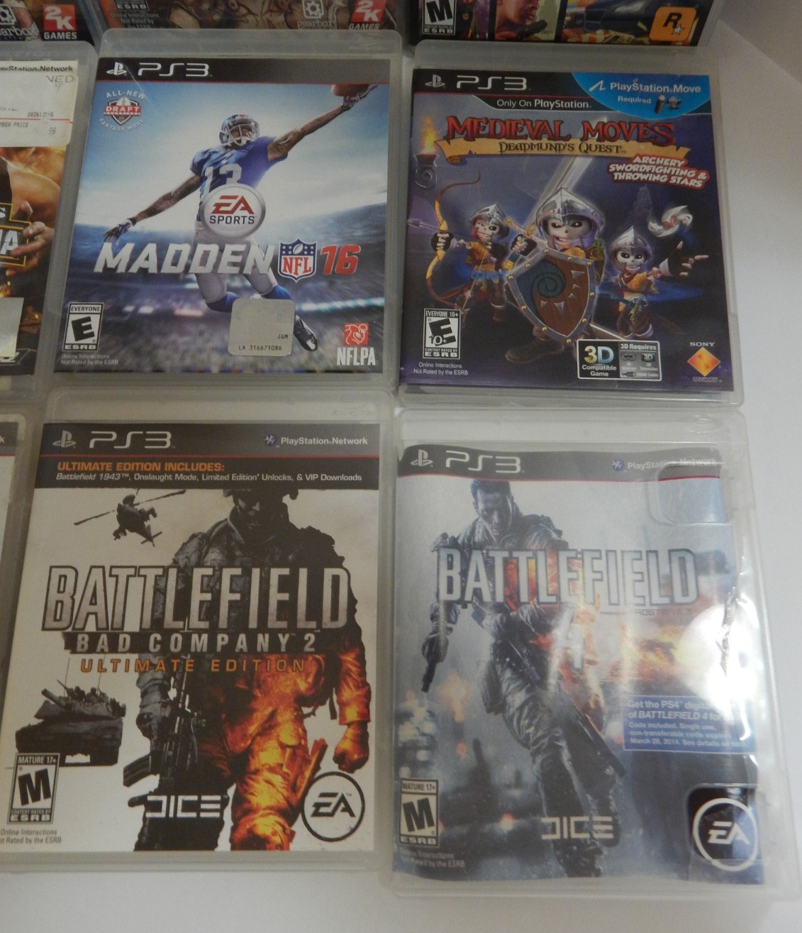 Ps3 Slim Cech-2501A Console 160GB Bundle 12 Games 2 Controller Lot Tested Works