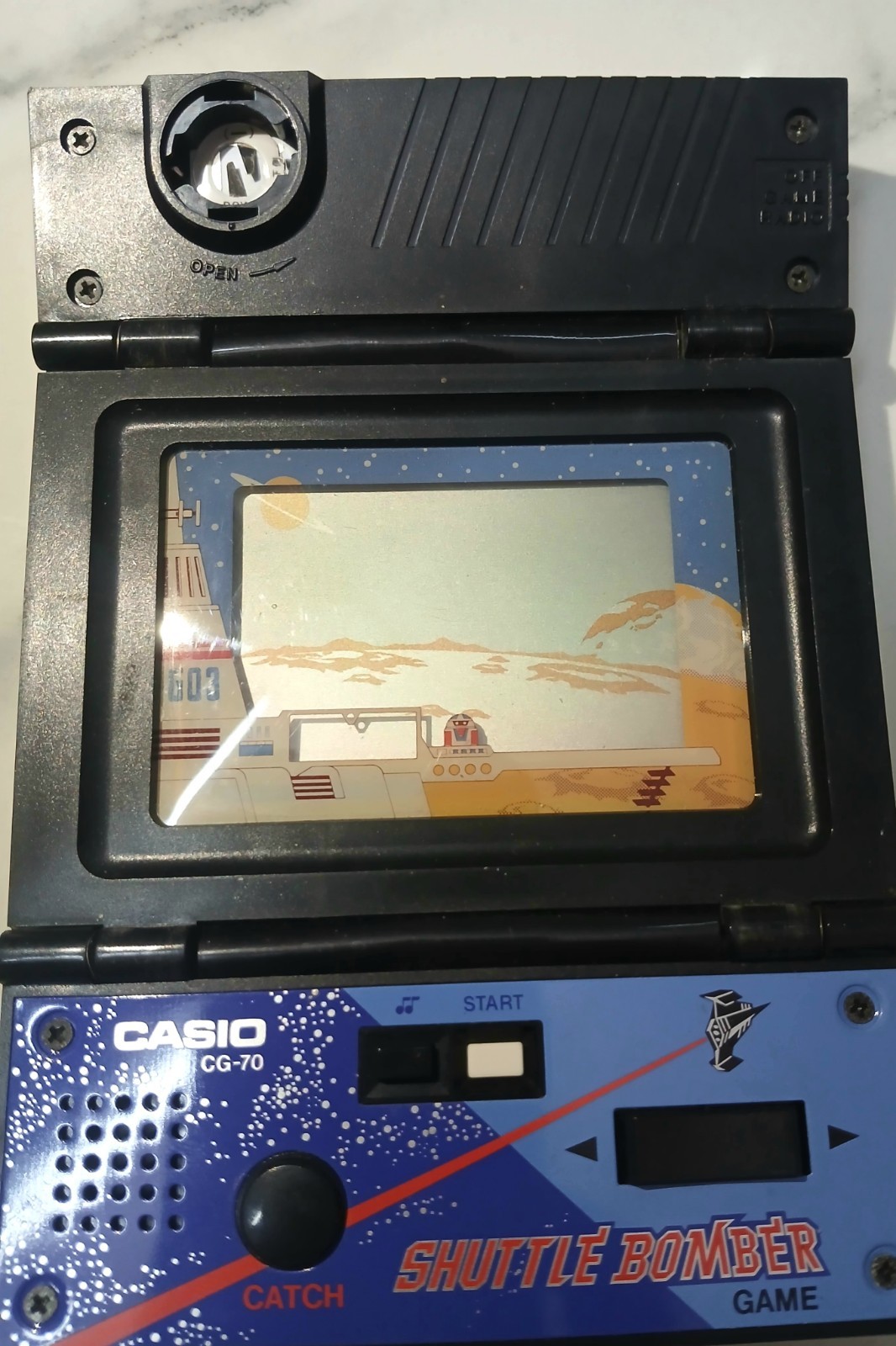 Vintage Casio Shuttle Bomber CG-70 Game & Radio Handheld System 1983