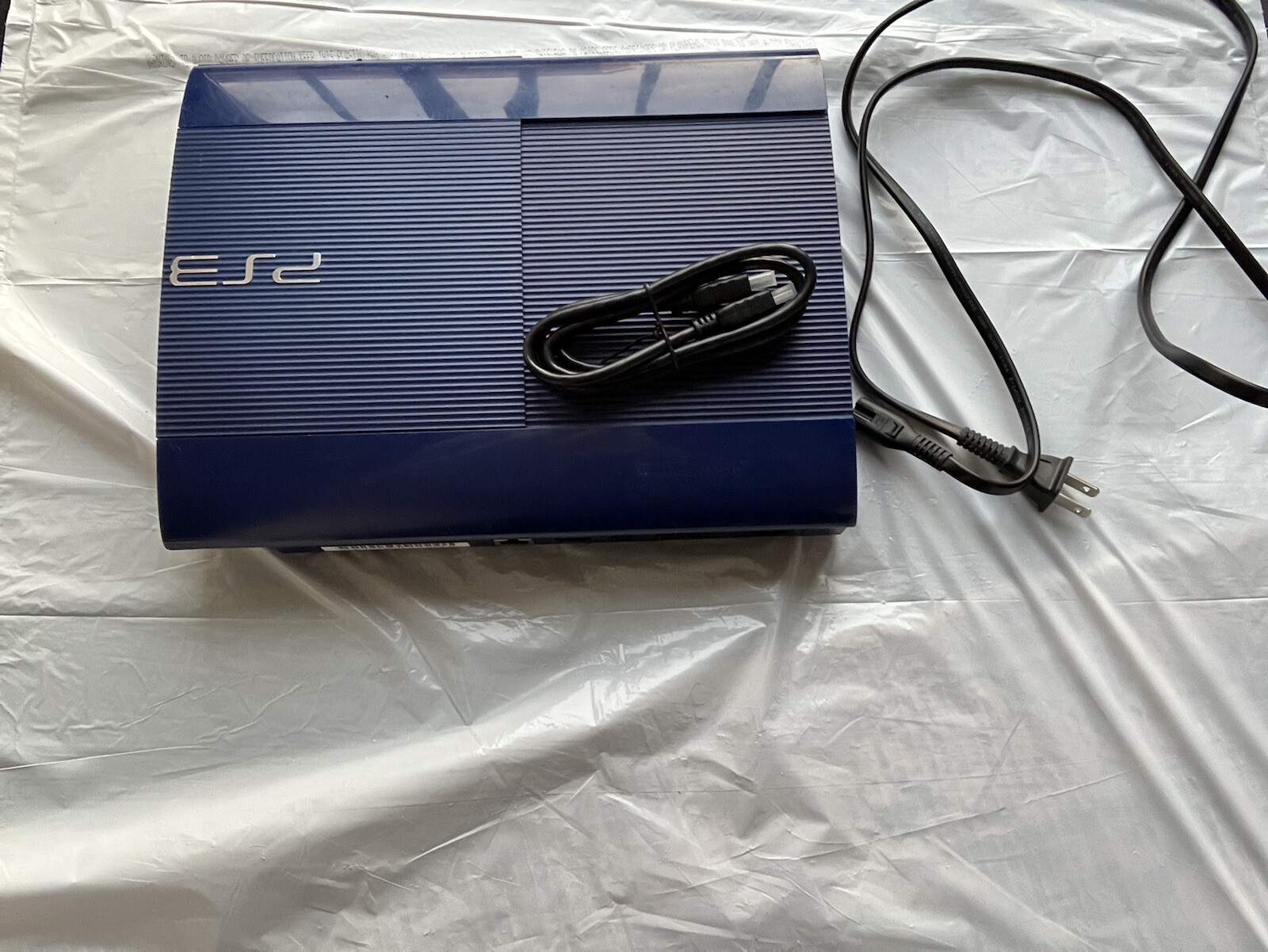 Sony Playstation 3 Super Slim Limited Azurite Blue PS3 – Excellent Condition