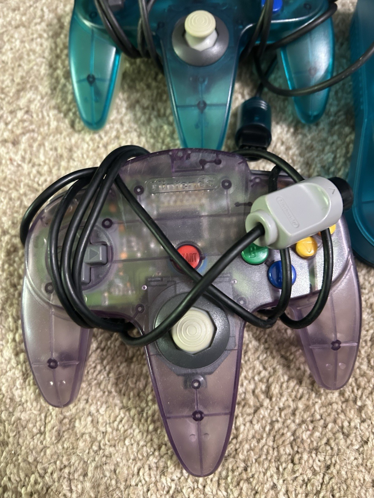 Region Free Nintendo 64 Blue Console w/ 2 Controllers, Expansion Pack ,and Game