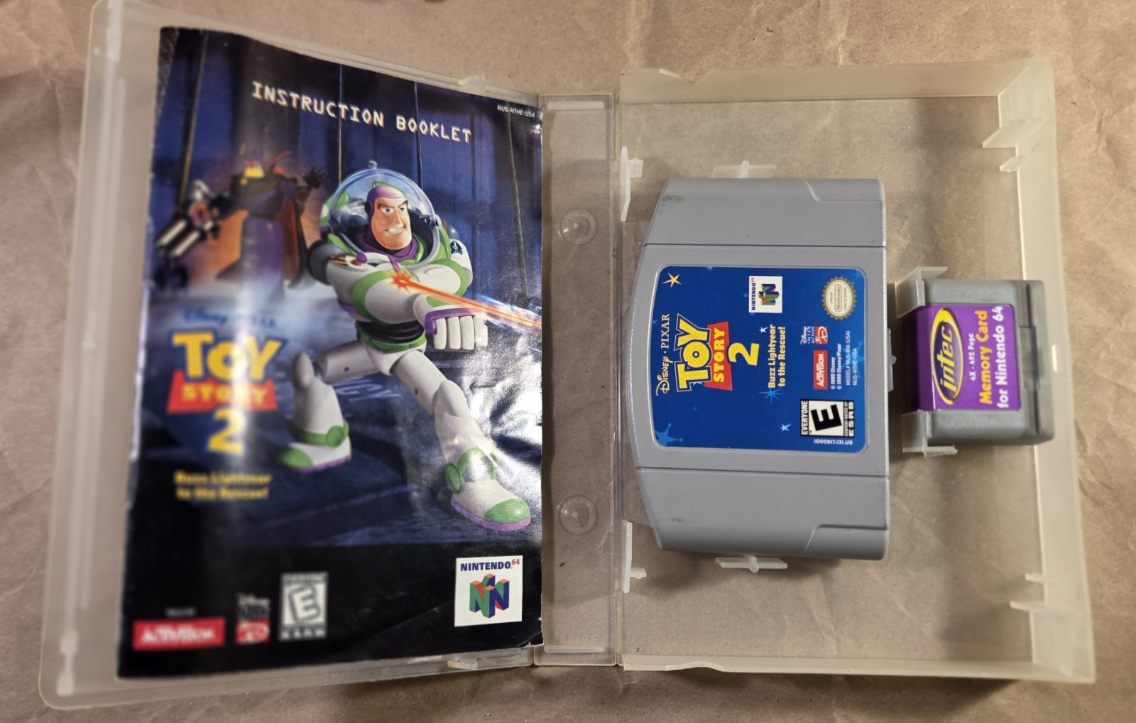 Nintendo 64 Console Bundle w/ OEM Controller, Toy Story 2, Memory Card, Tested
