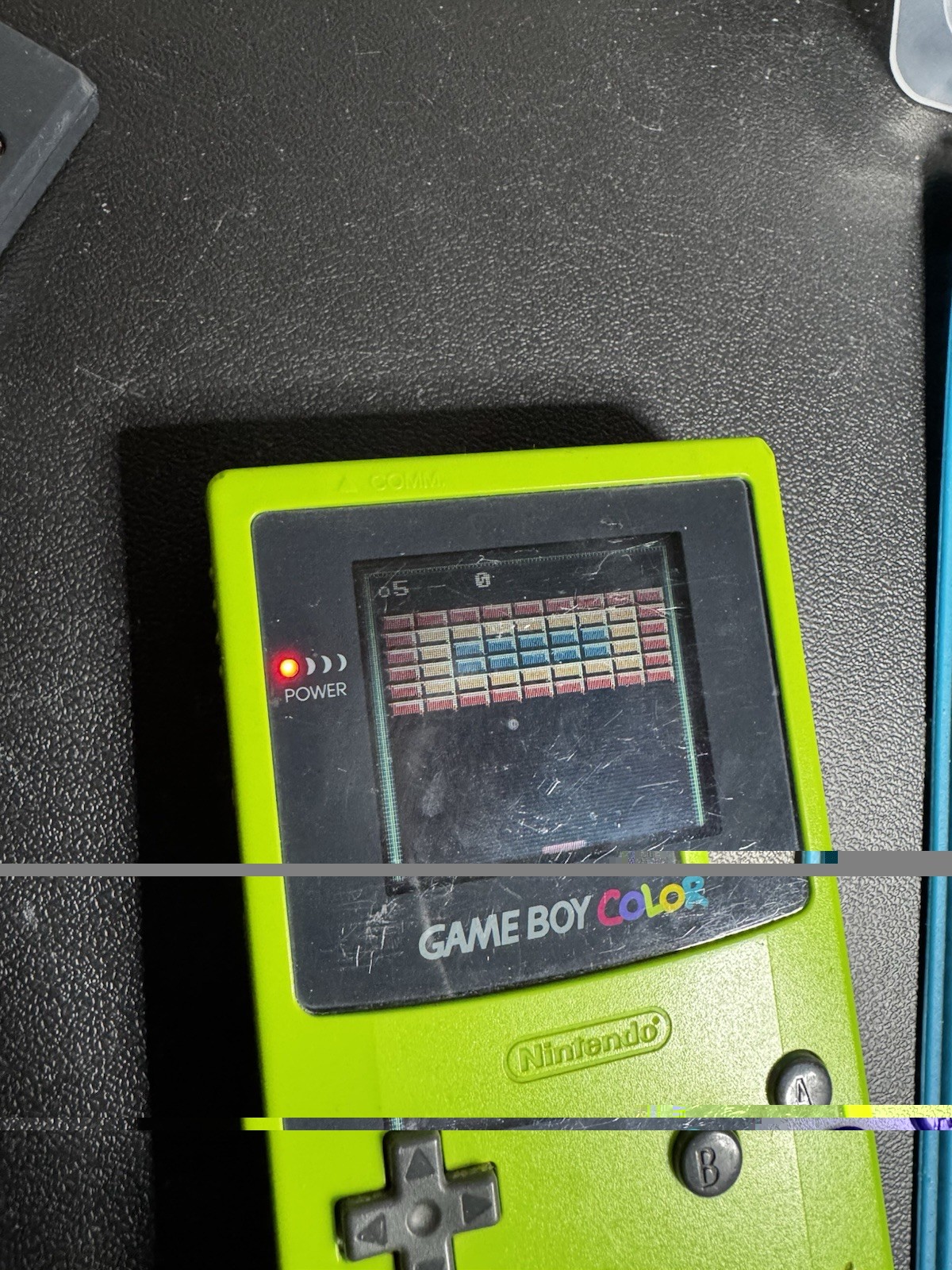 Nintendo Game Boy Color Kiwi Green W/ 3 Games Tested Works