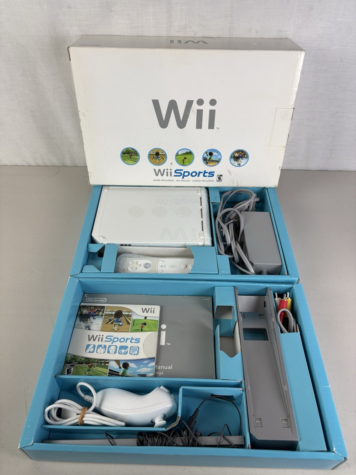 Nintendo Wii Console Gaming System In Original Box RVL-001 TESTED & WORKING