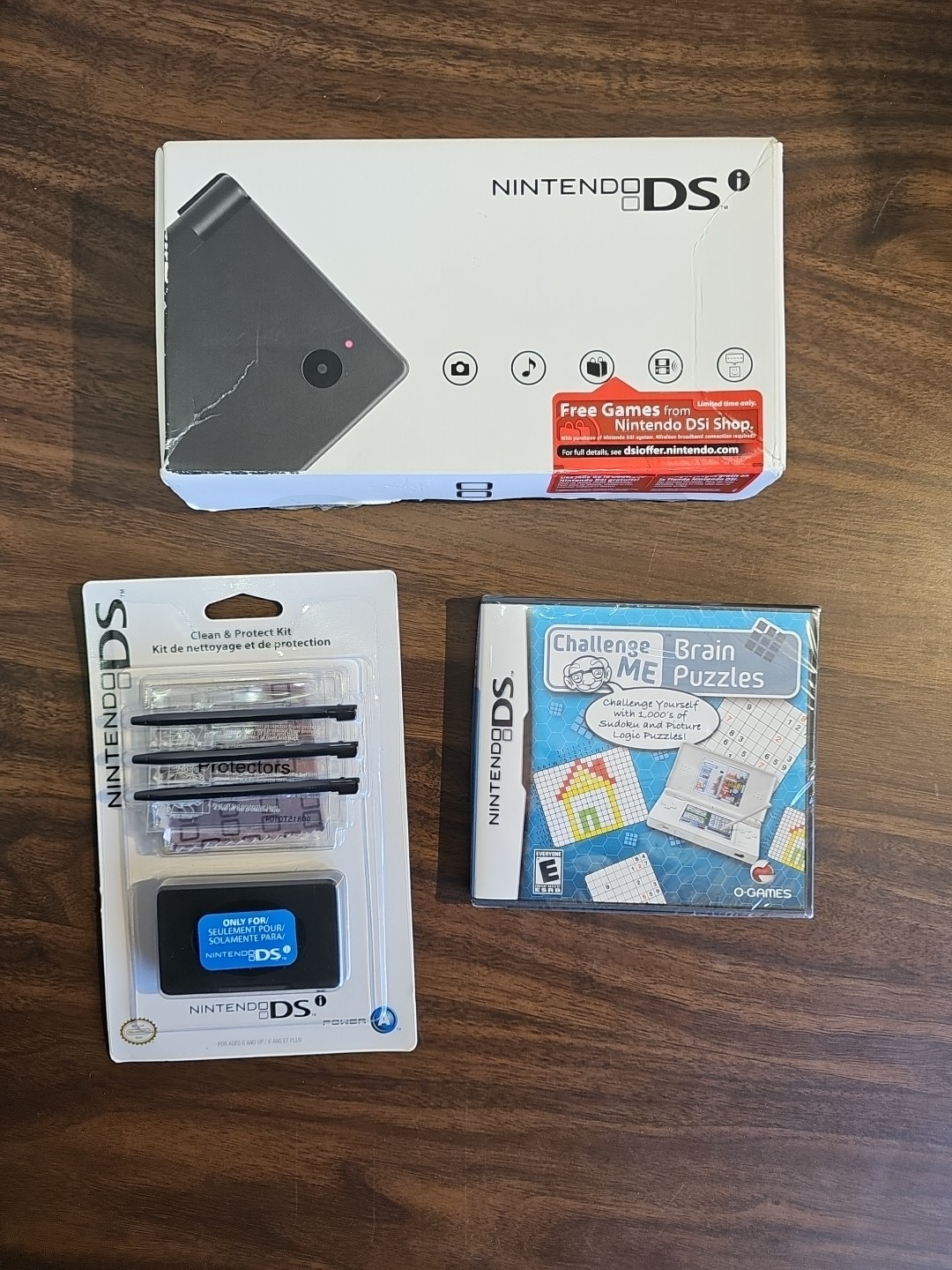 NINTENDO DSi Black Console NTSC U/C – Old Stock – TWL S KA USZ And Accessory Kit