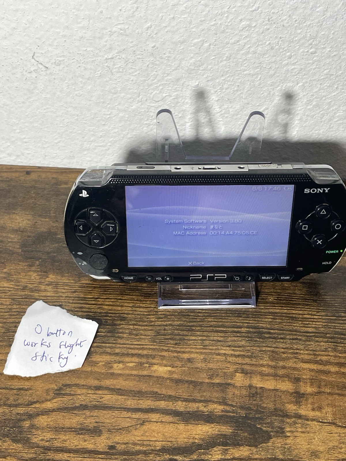 Sony PSP-1000 PlayStation Portable Handheld System Black Wi-Fi TESTED WORKS READ