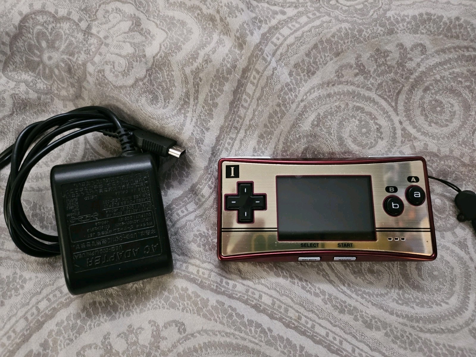 Nintendo GameBoy Micro 20th Anniversary Edition Famicom & Charger Fully Working
