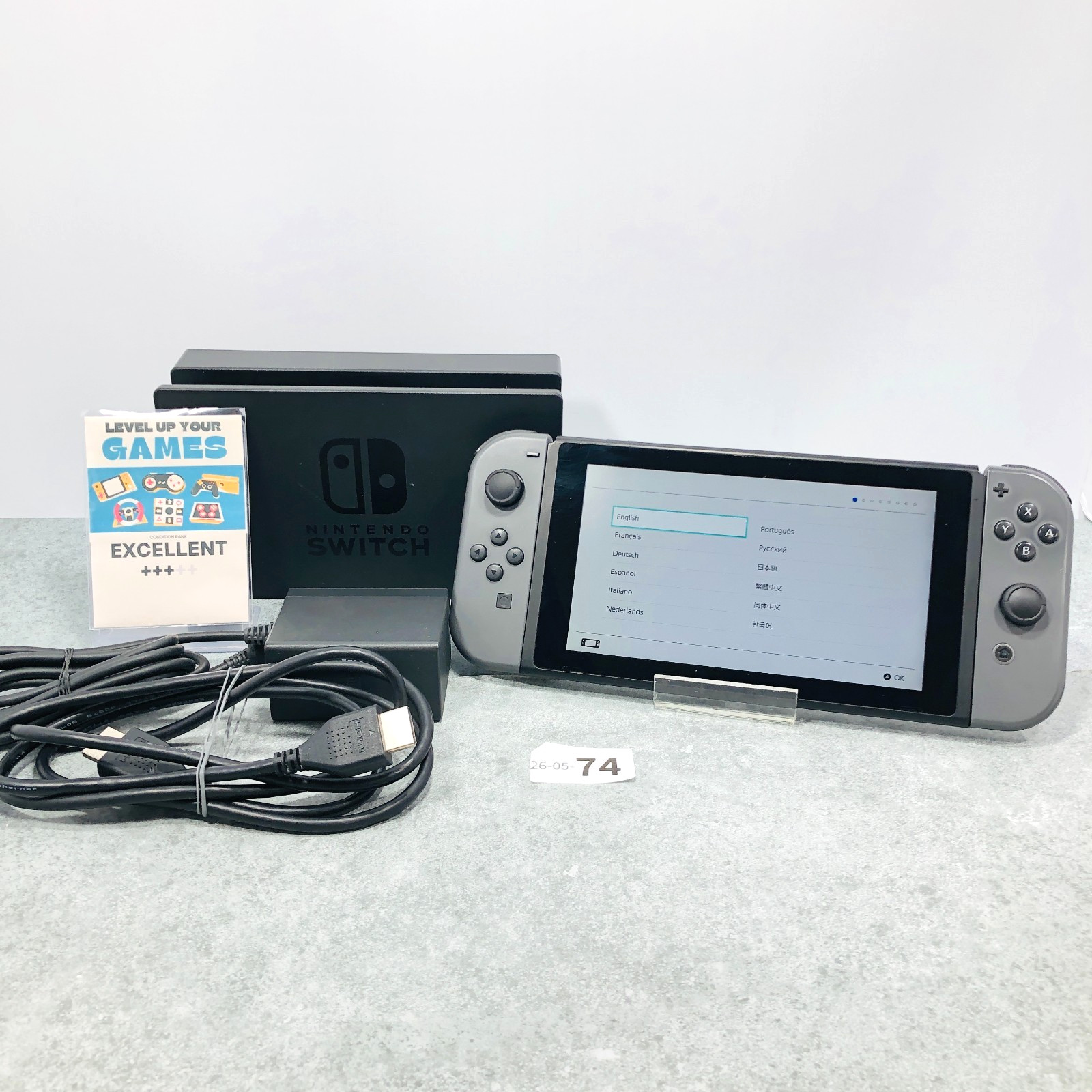 [EX+3] Nintendo Switch V1 Hac-001 2018 Console Region Free grey Japan 26-05-41