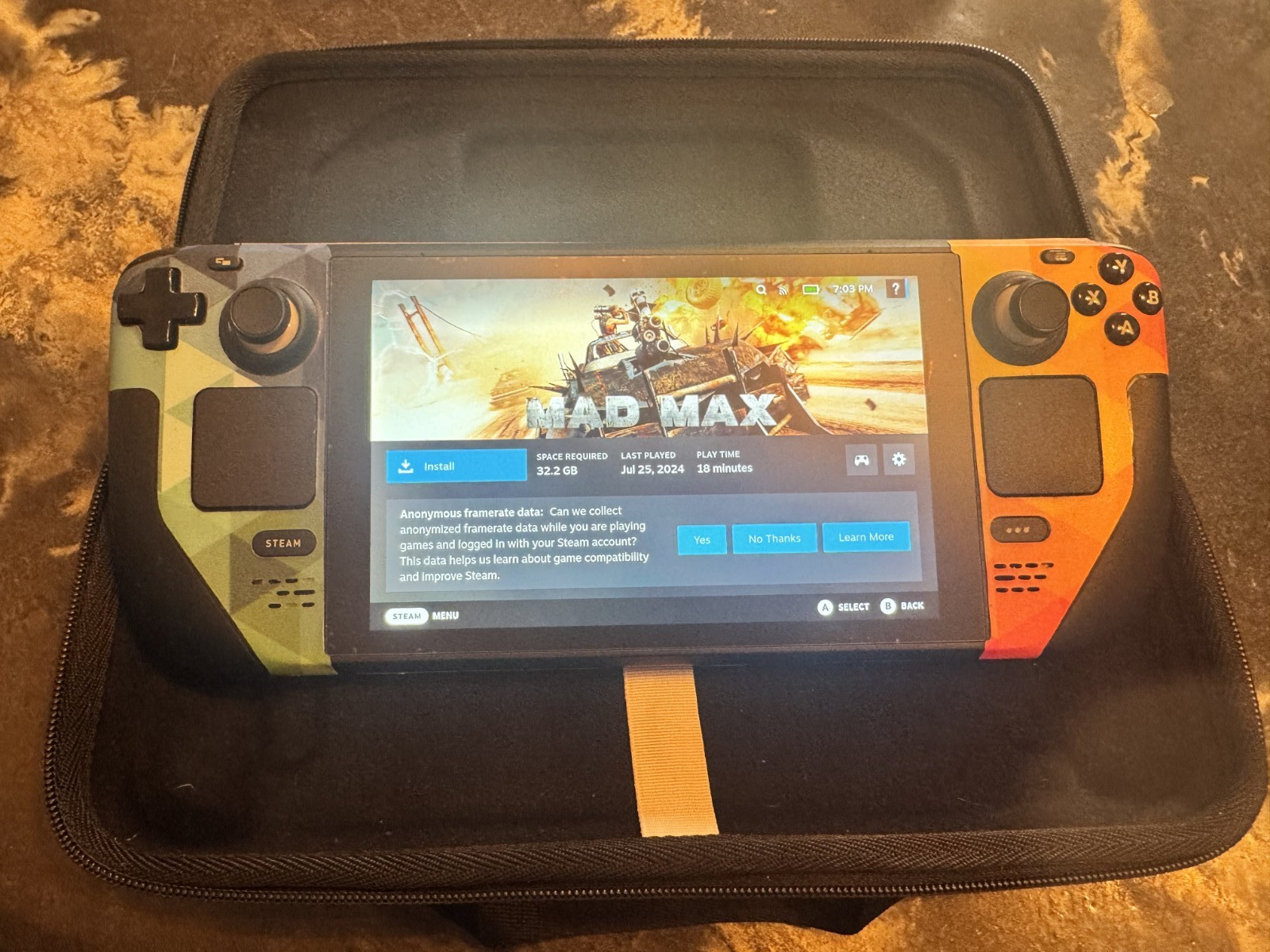 Valve Steam Deck LCD – 1 TB, Black w/ Carrying Case – Excellent condition