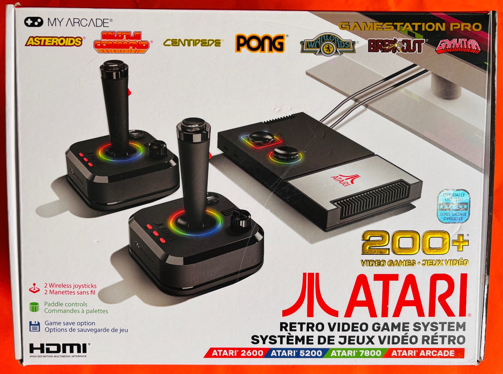 My Arcade Atari GameStation Pro HDMI Console Games 7000 – 2 Wireless Controllers