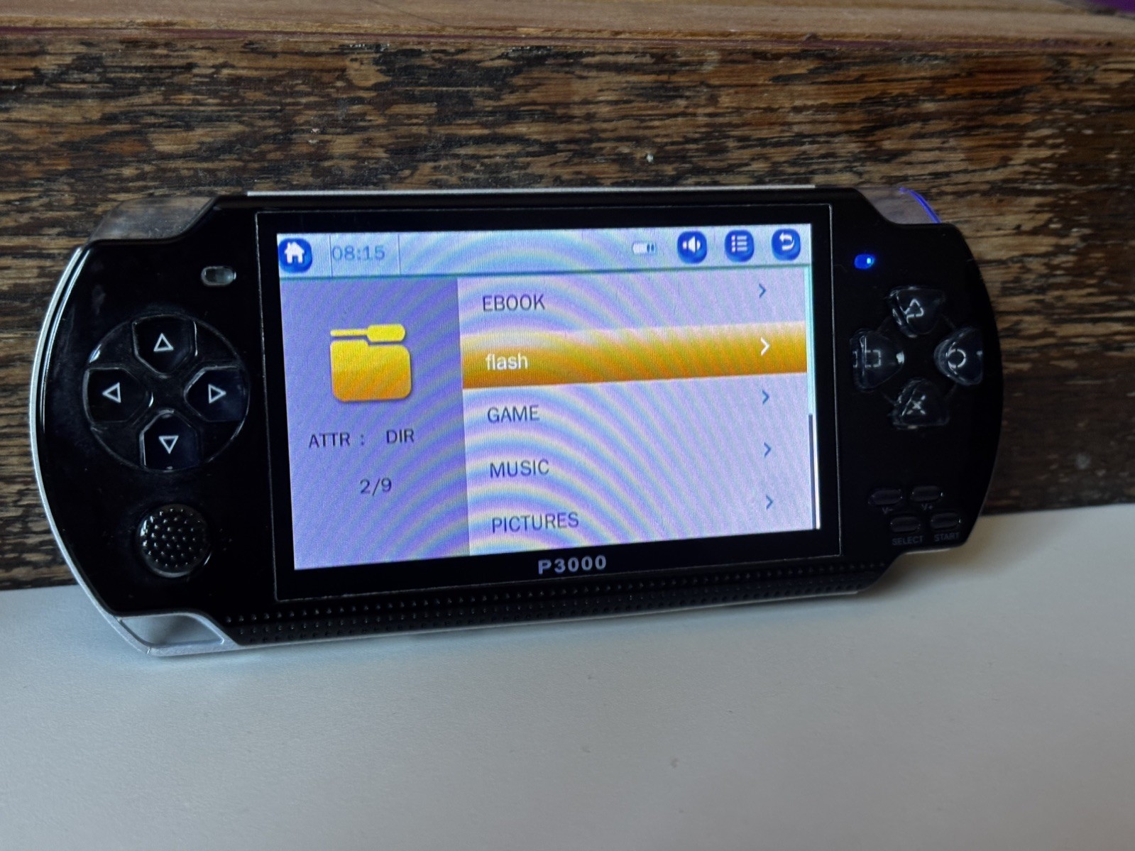 P3000 Handheld Game Console Black Platform Retro Gaming UNTESTED