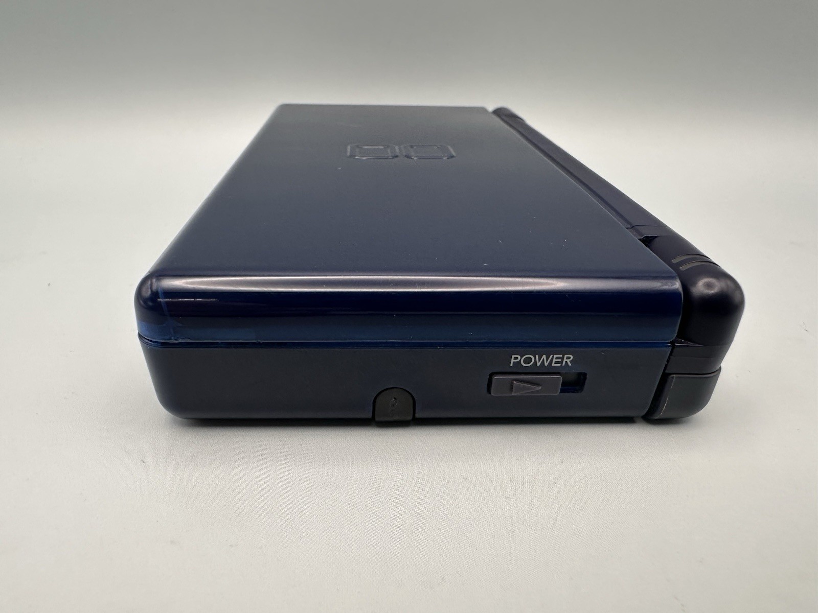 Enamel Navy Nintendo DS Lite Console USG-001 – original slot cover, new charger