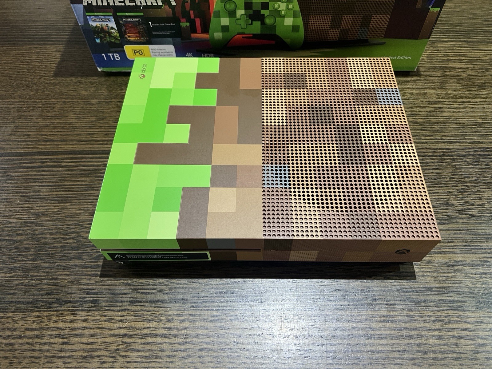 Microsoft Xbox One S 1TB Minecraft Limited Edition Console – Excellent Condition