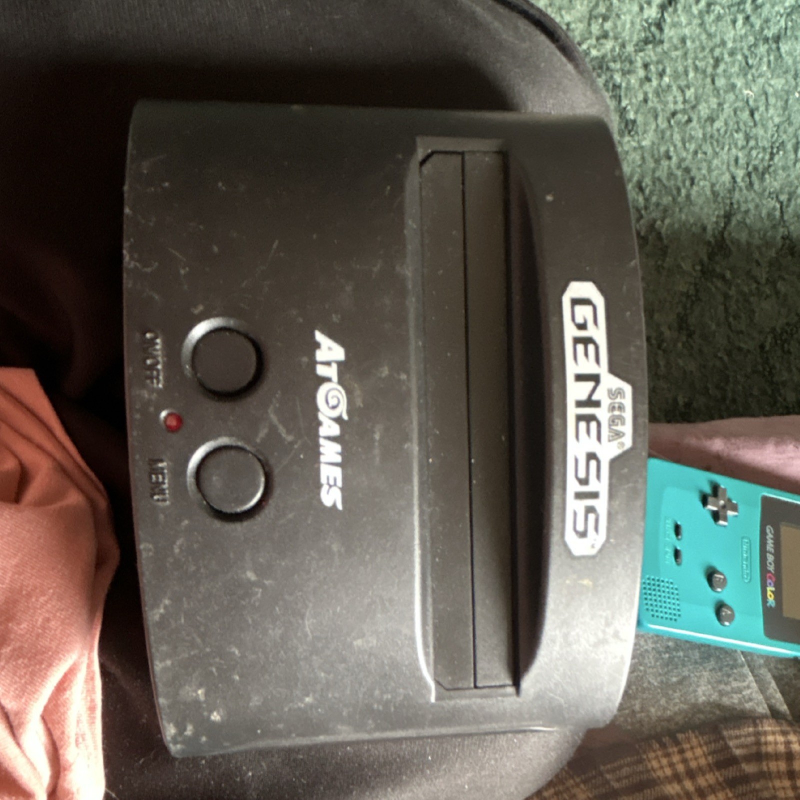 AtGames Sega Genesis Home Console – Black, Controller Port, Menu Button