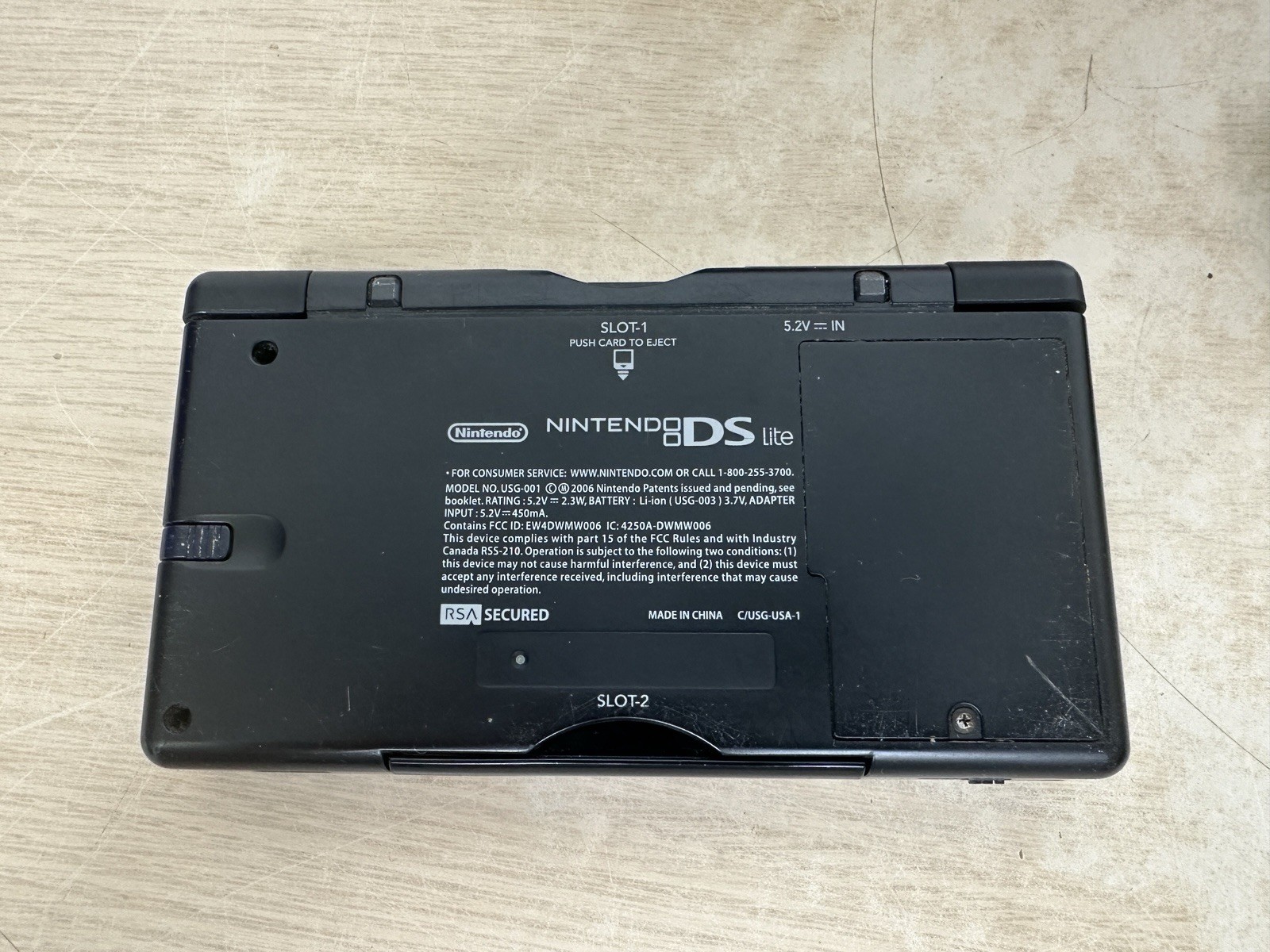 Nintendo DS Lite Handheld – Cobalt Blue/Black – USG-001 – Complete in Box: WORKS