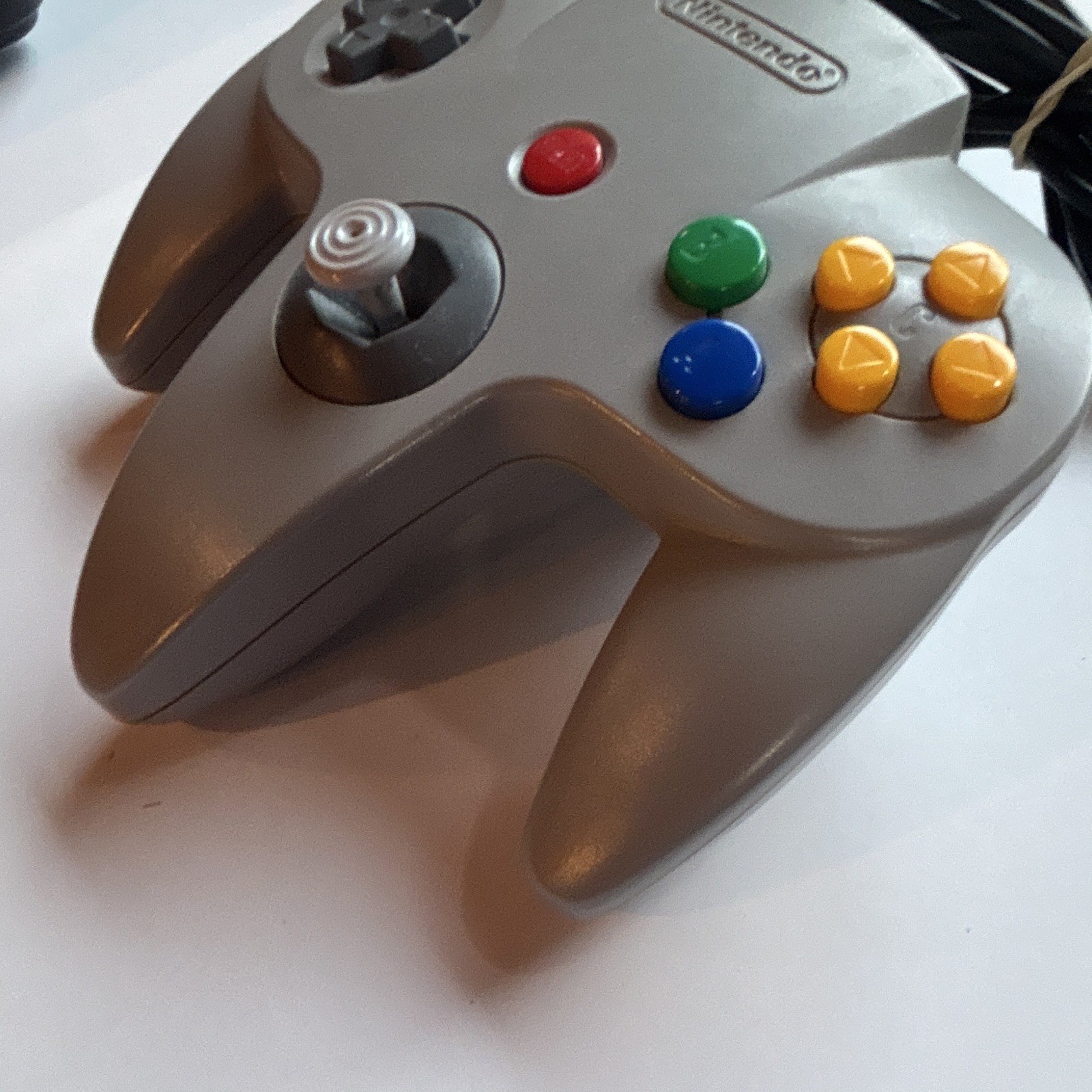 *TESTED* Nintendo 64 N64 Gray Console w/OEM Cables, Controller, & NFL QB Club 99